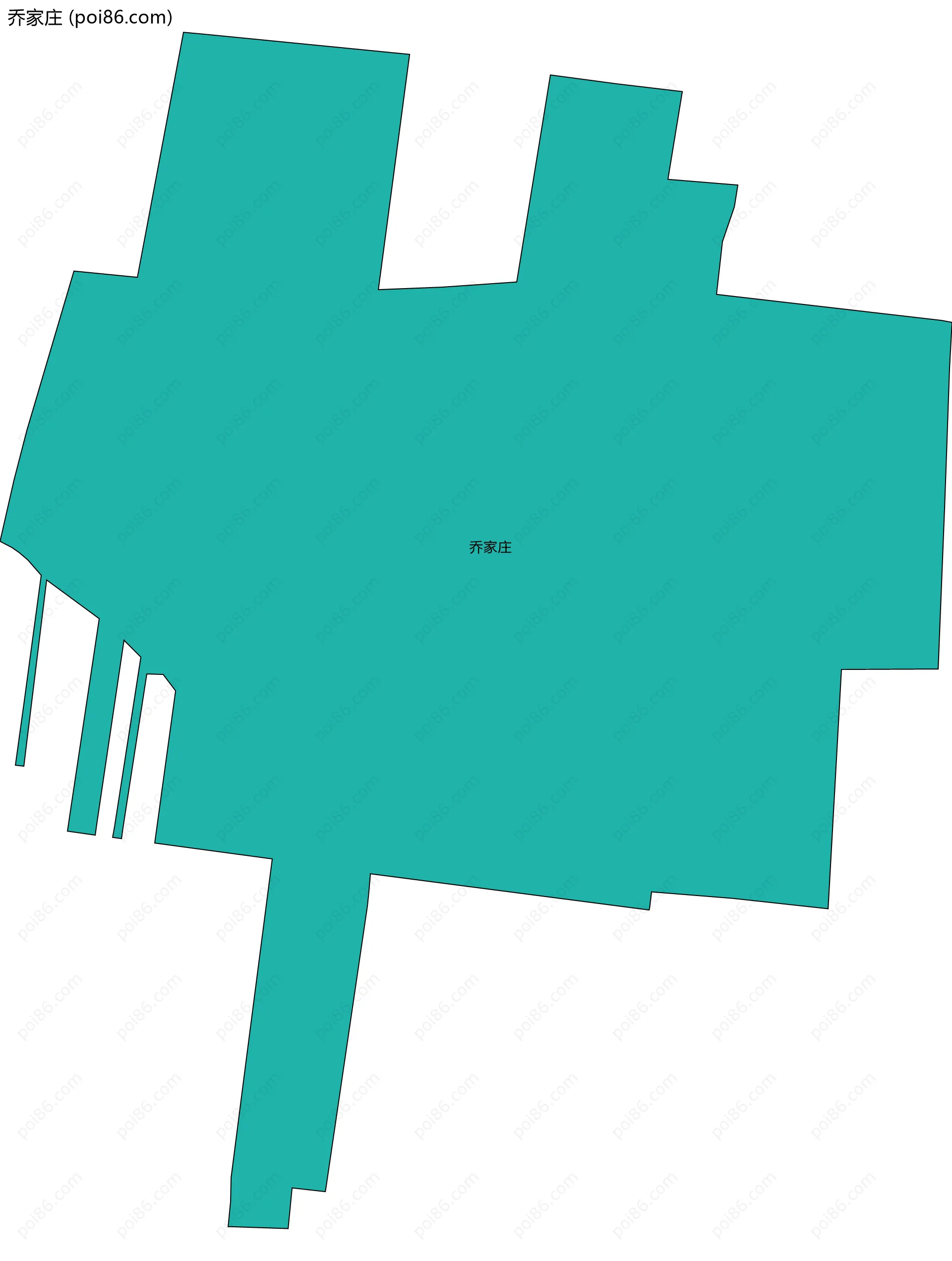 乔家庄边界地图