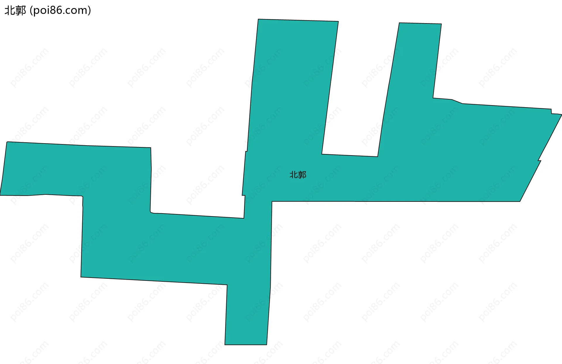 北郭边界地图