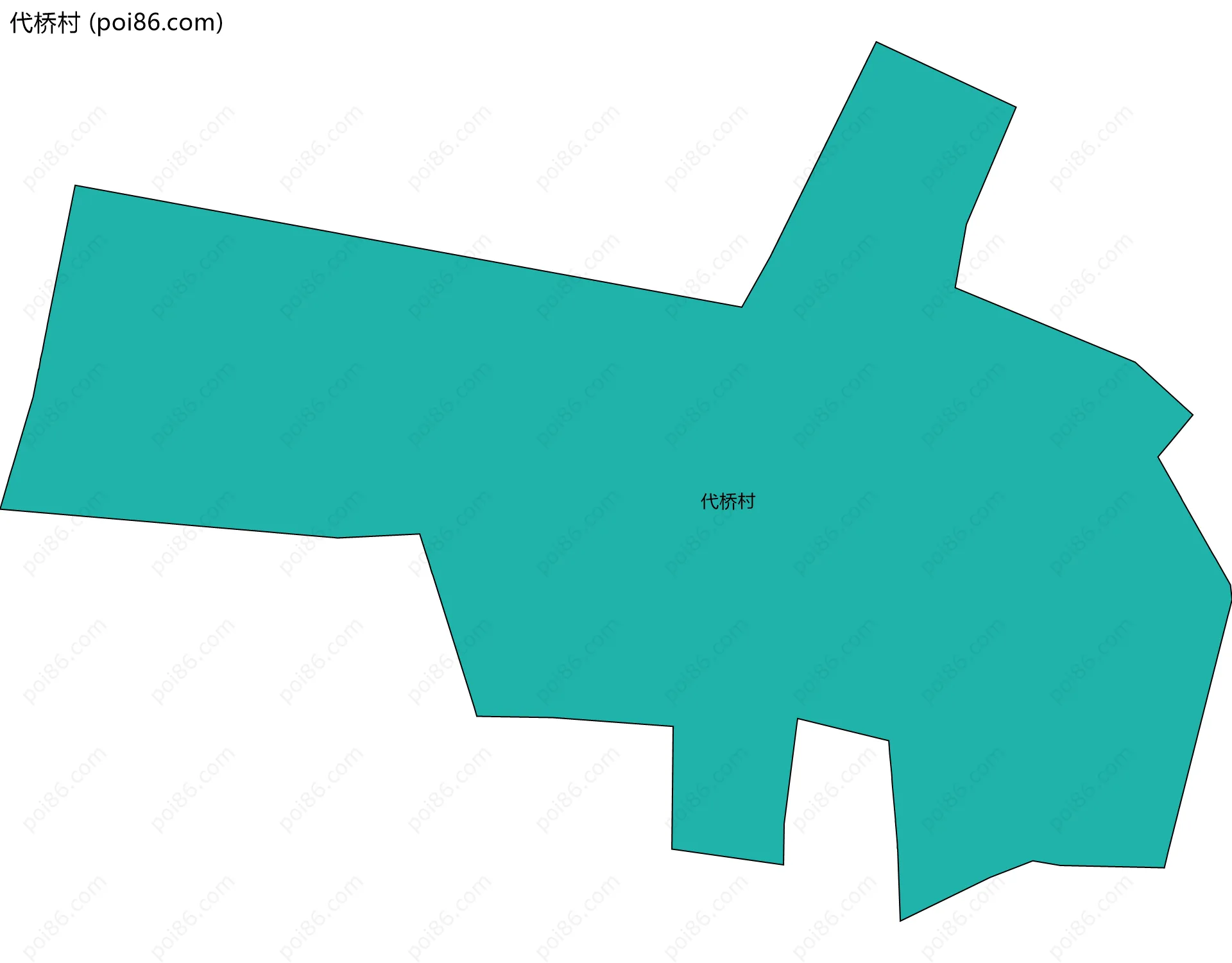 代桥村边界地图