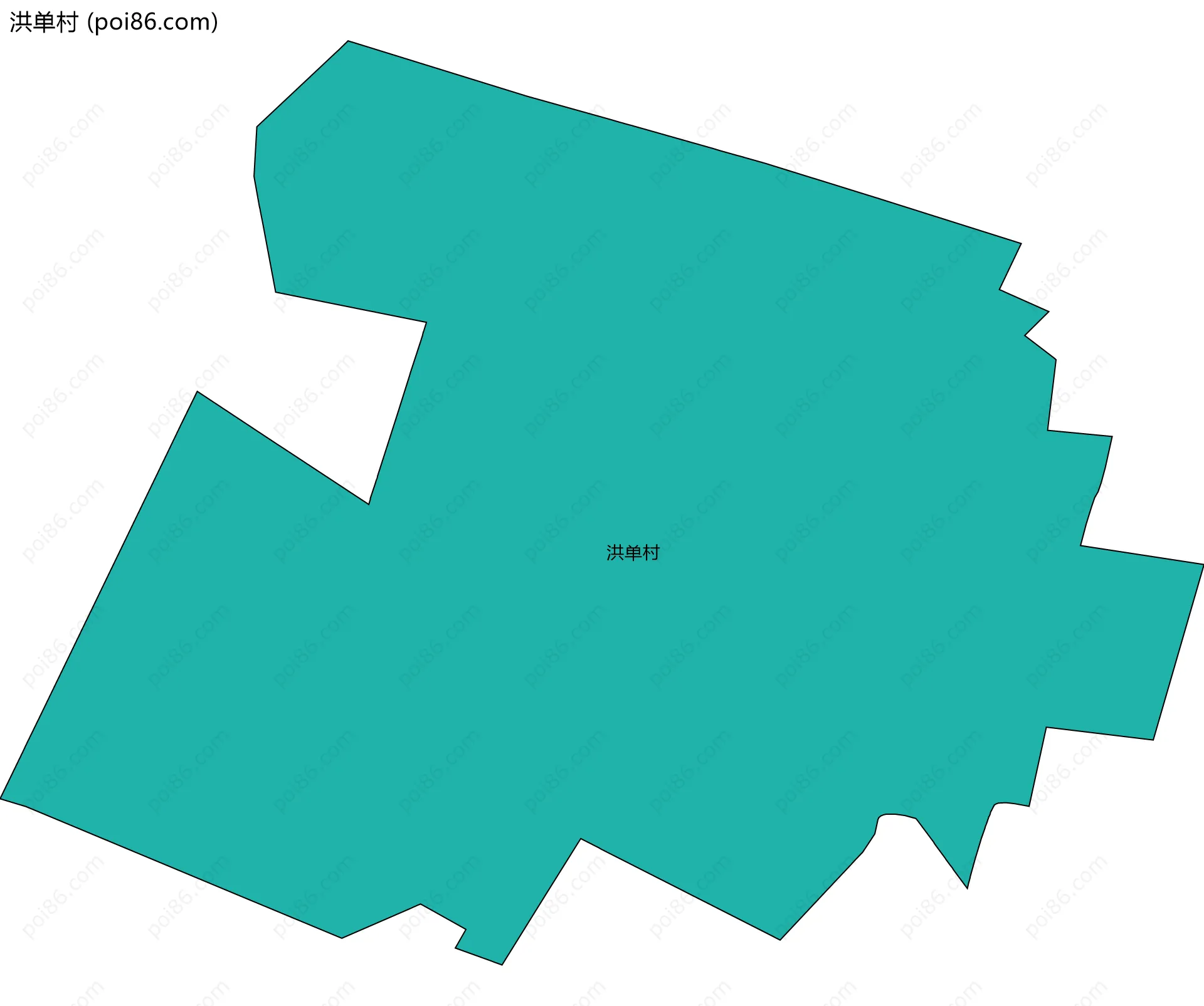 洪单村边界地图