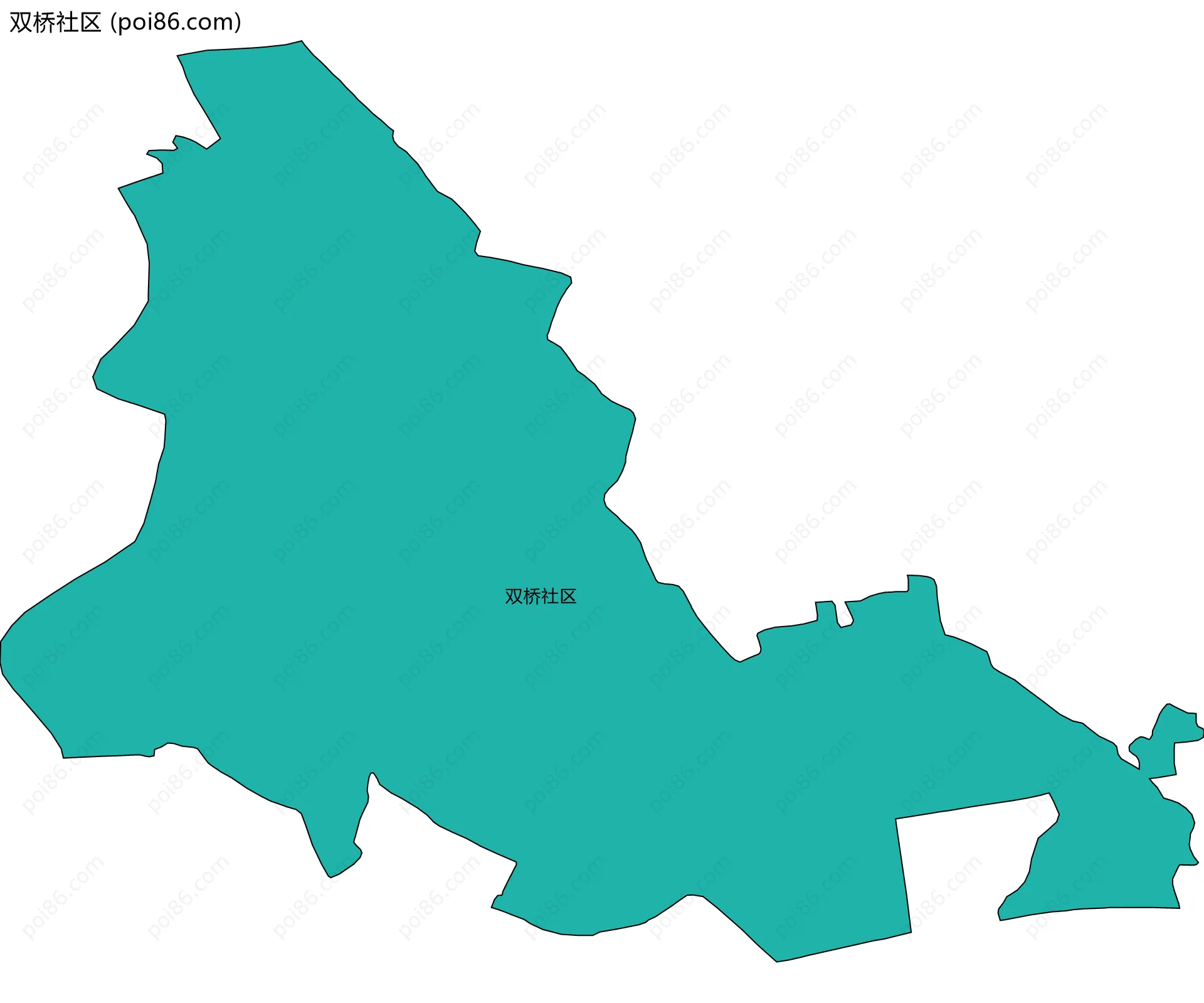 双桥社区边界地图