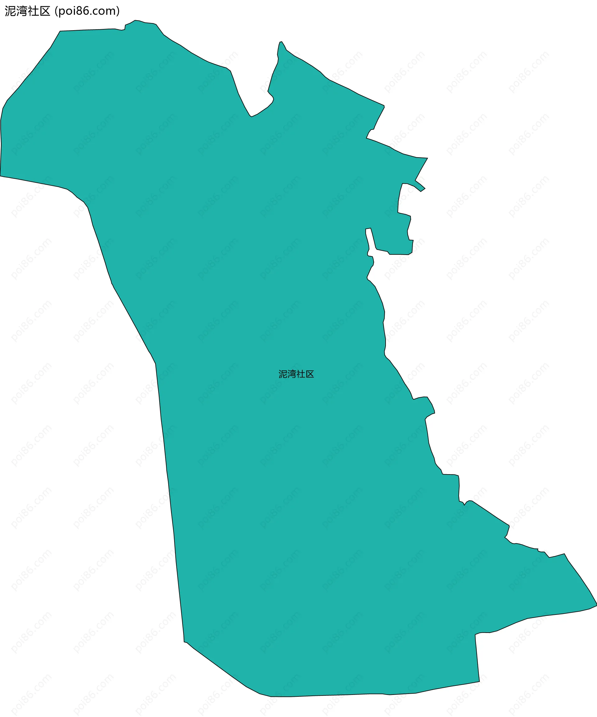 泥湾社区边界地图