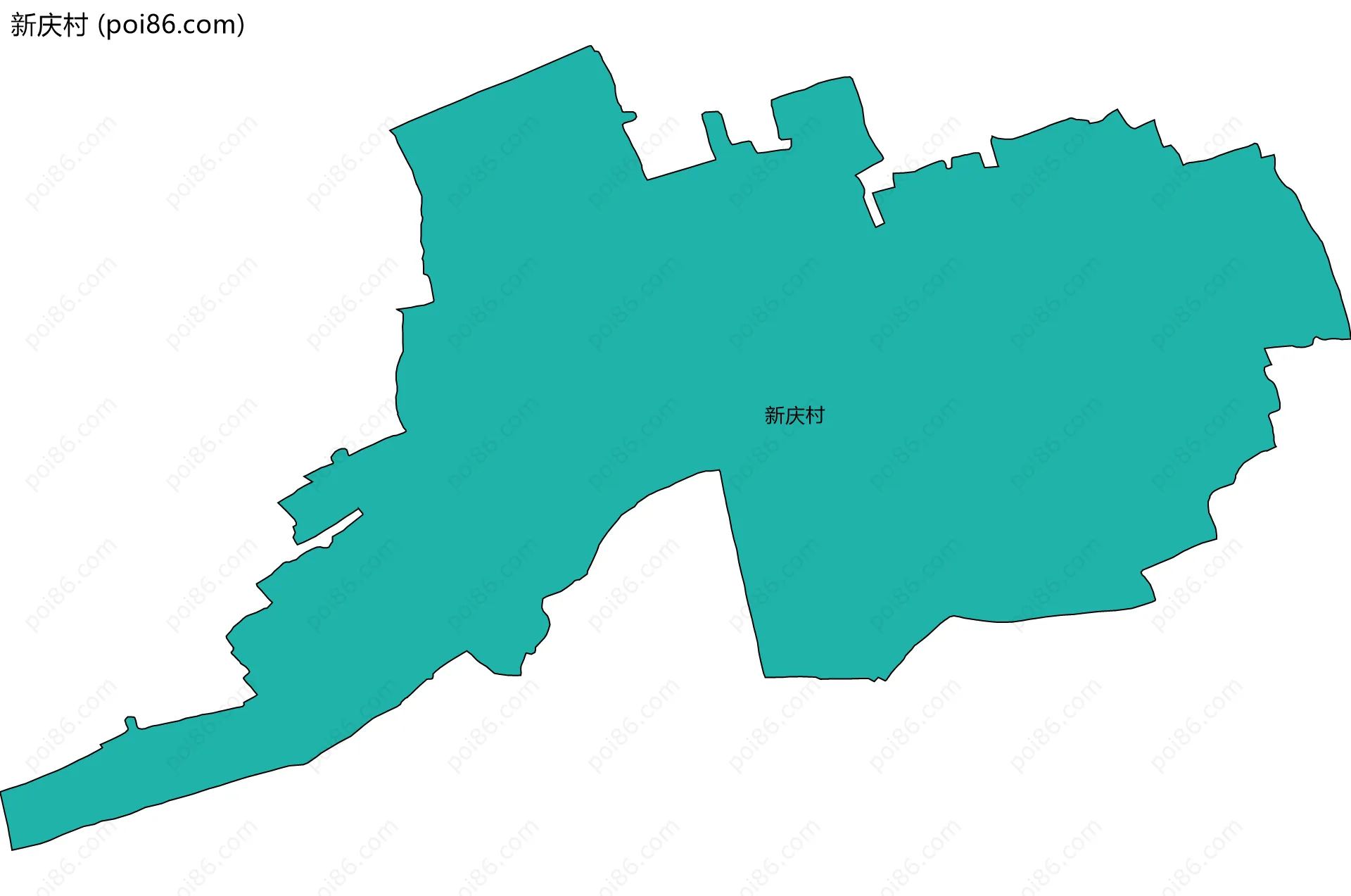 新庆村边界地图
