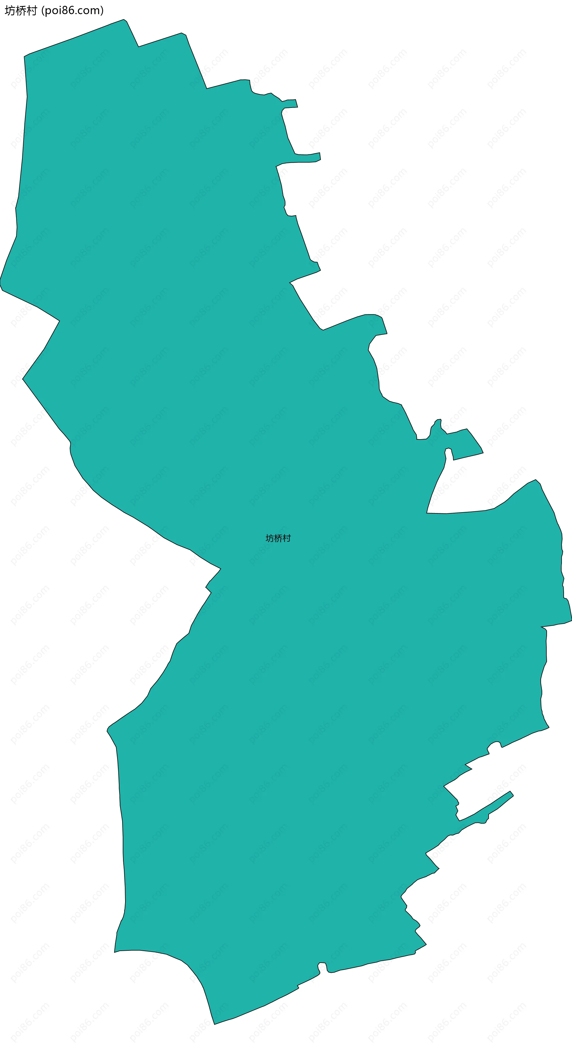 坊桥村边界地图