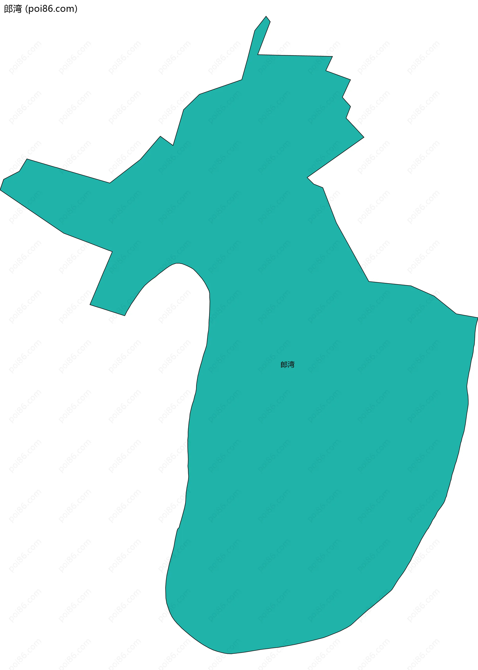 郎湾边界地图
