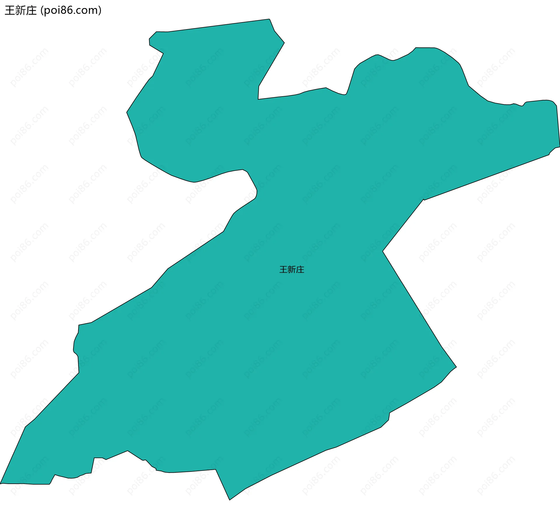 王新庄边界地图