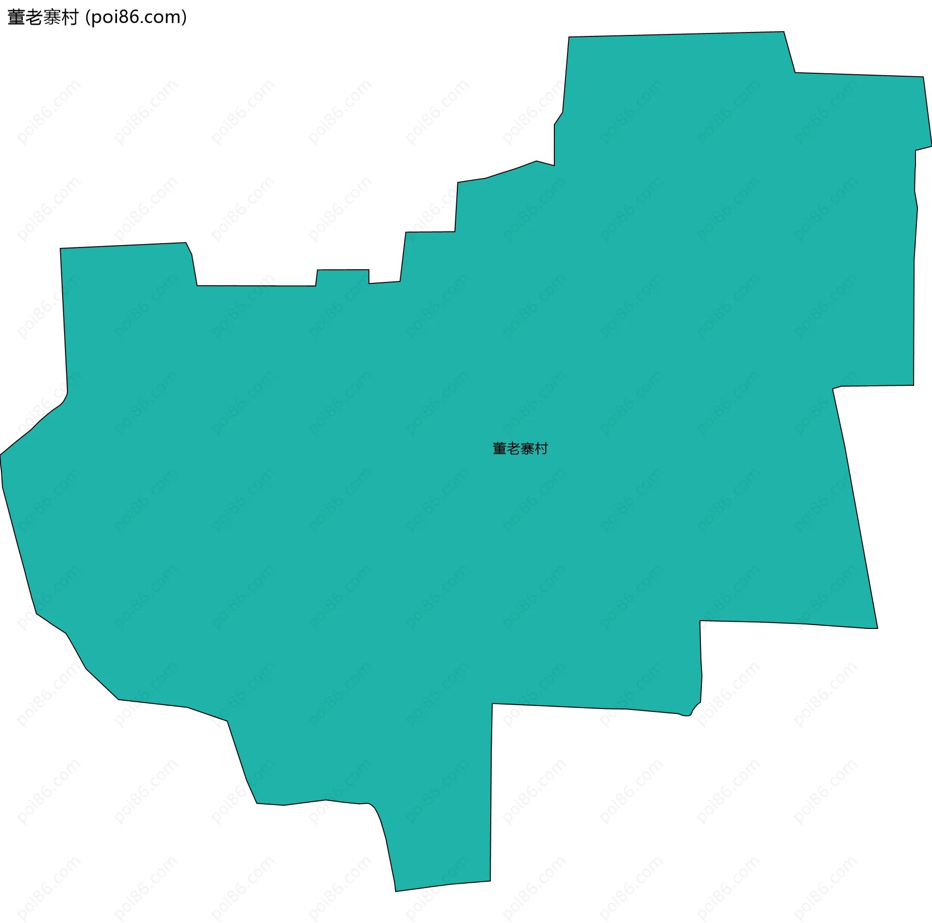 董老寨村边界地图