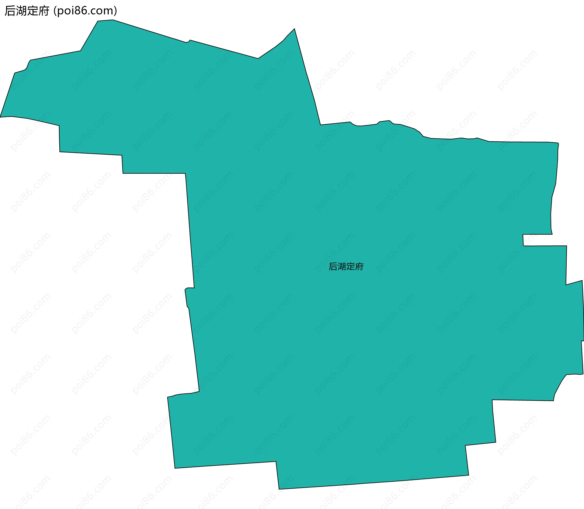 后湖定府边界地图