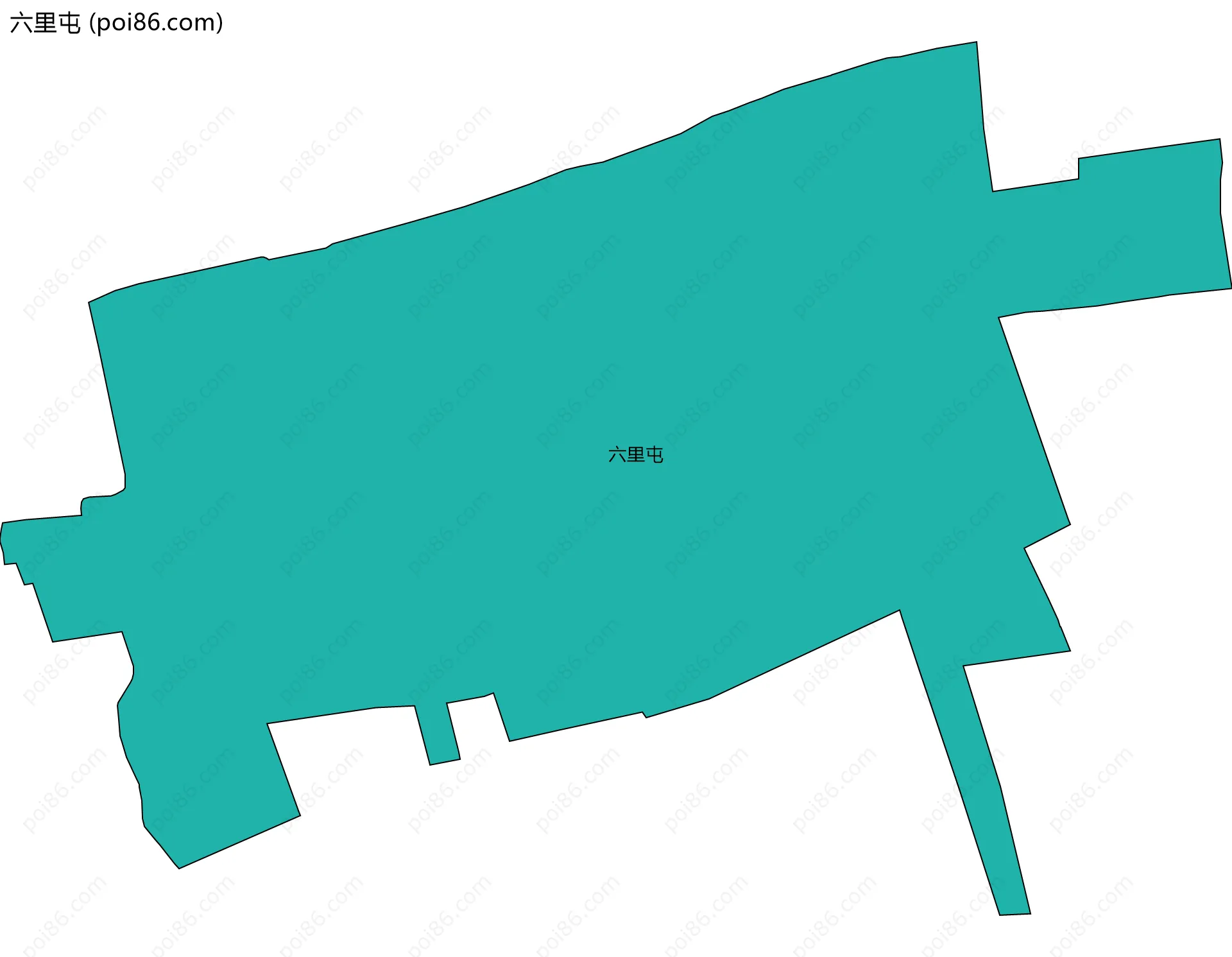 六里屯边界地图