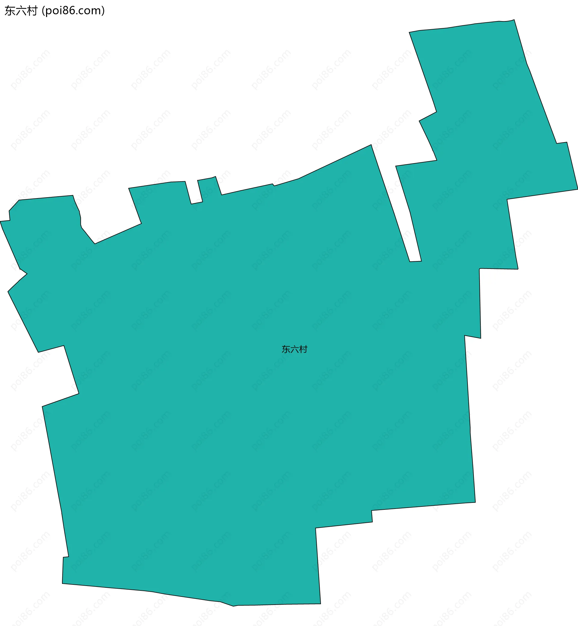 东六村边界地图