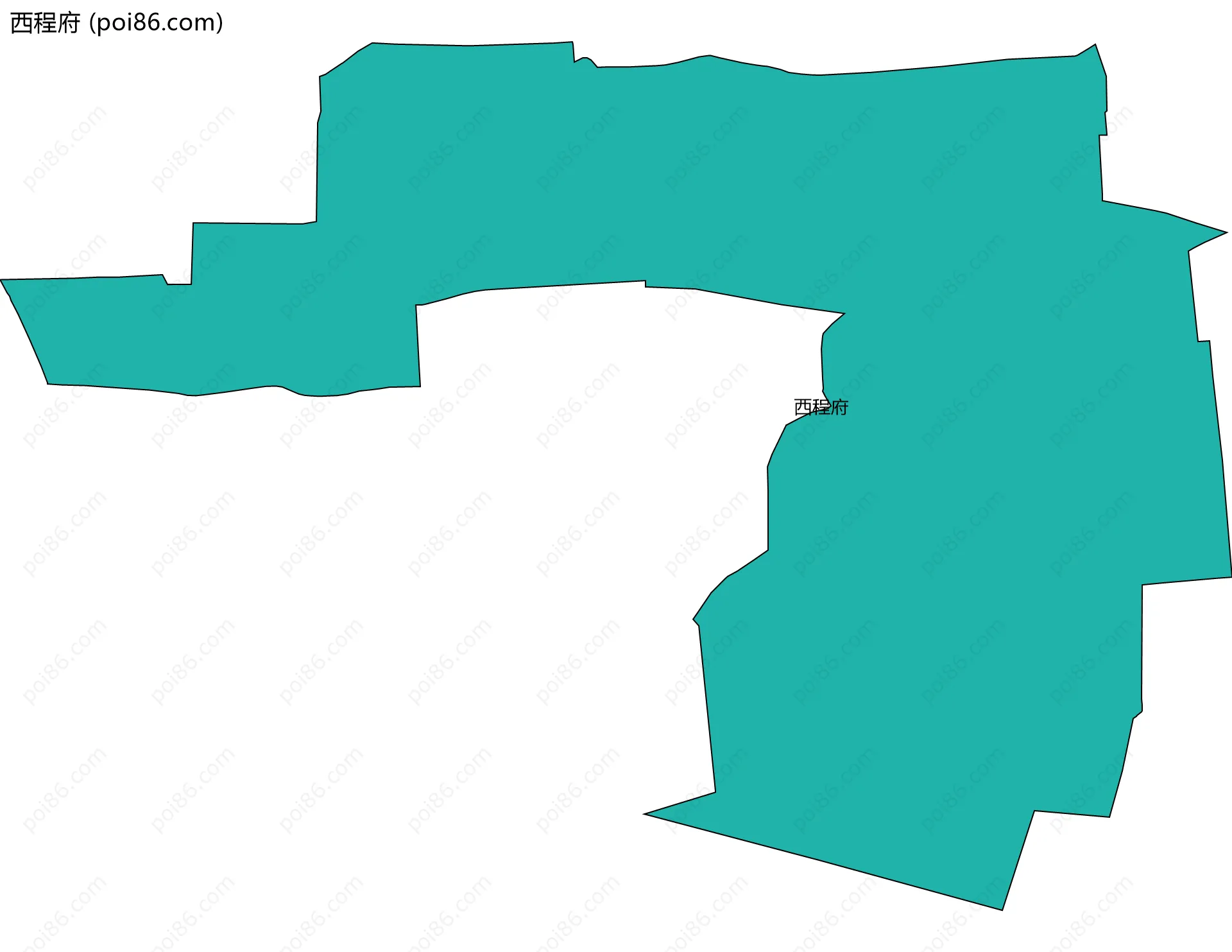 西程府边界地图
