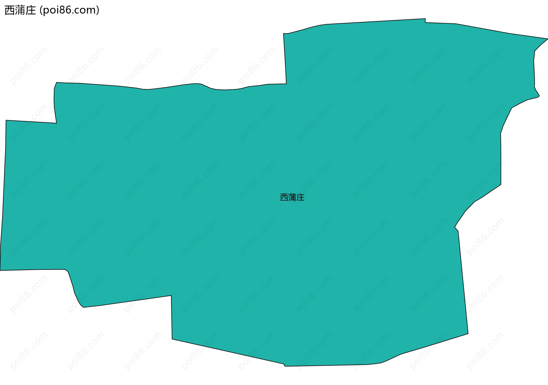 西蒲庄边界地图