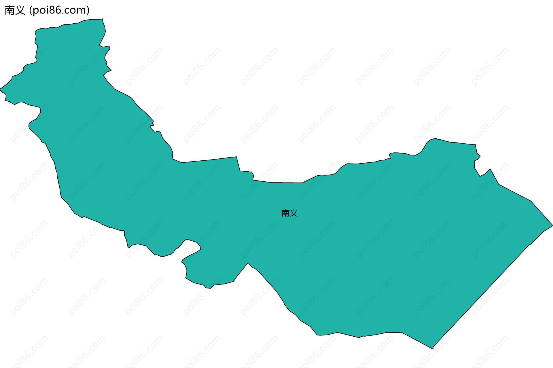 南义边界地图