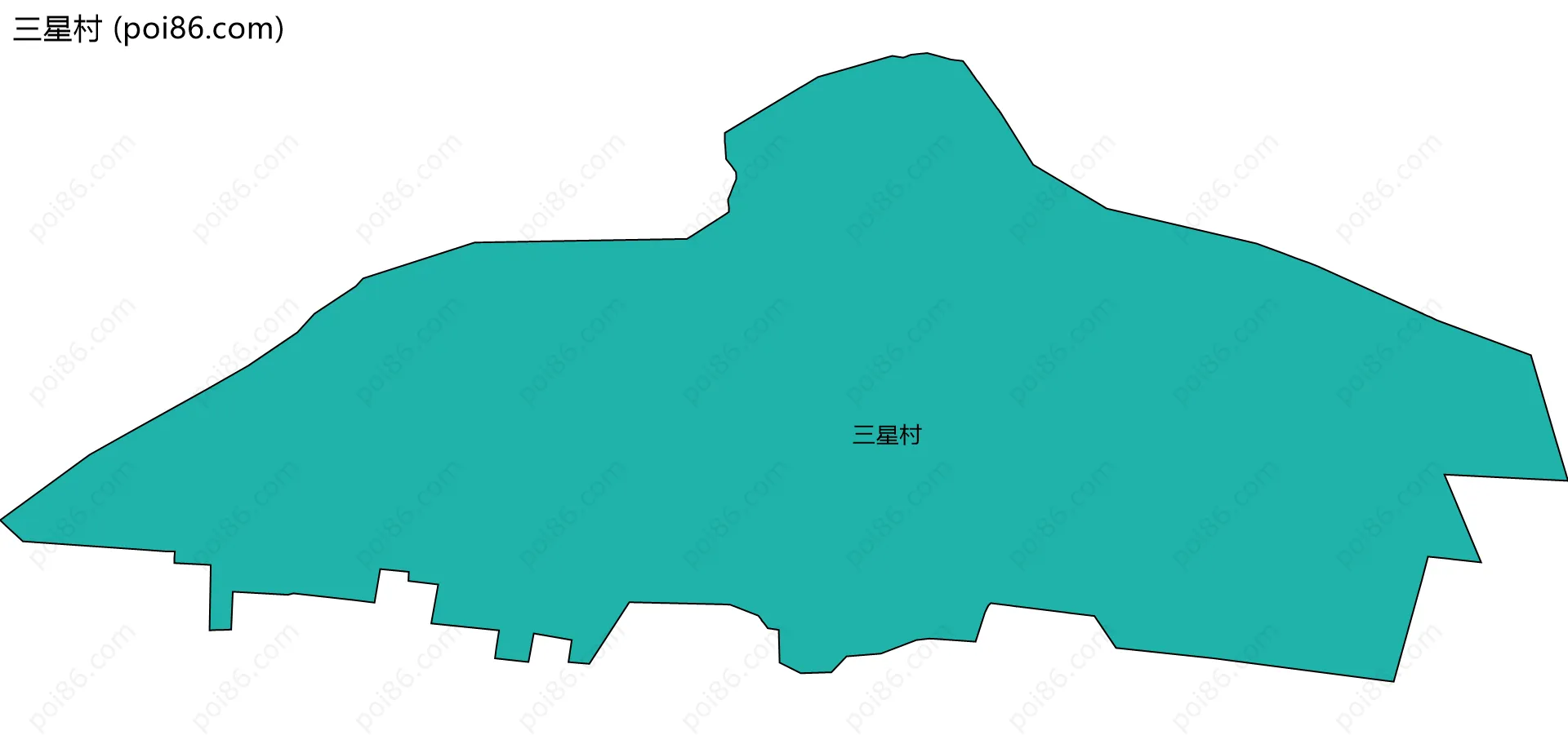 三星村边界地图