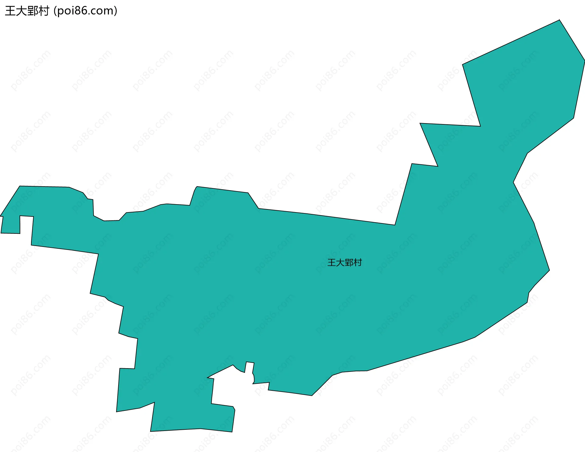 王大郢村边界地图