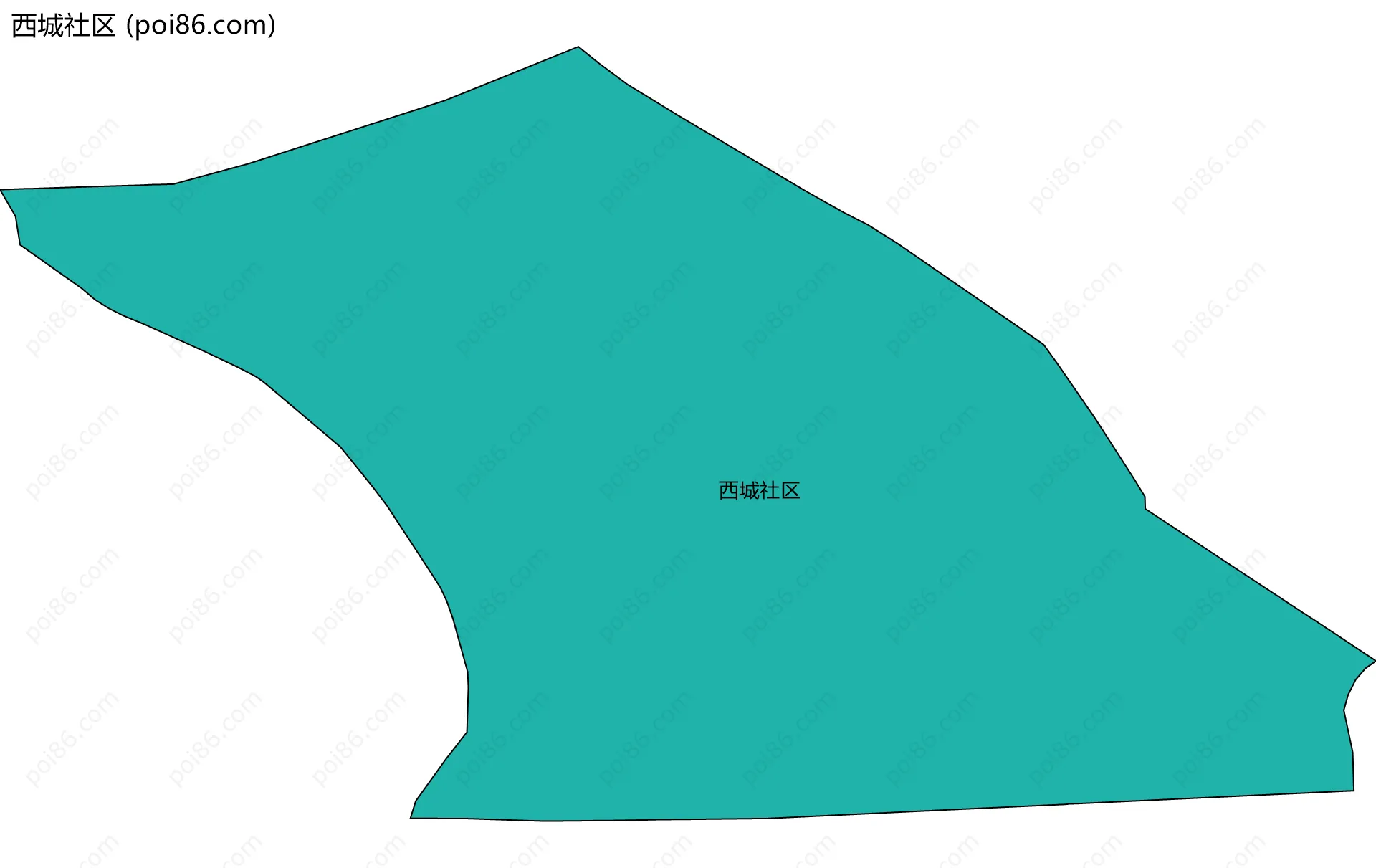 西城社区边界地图