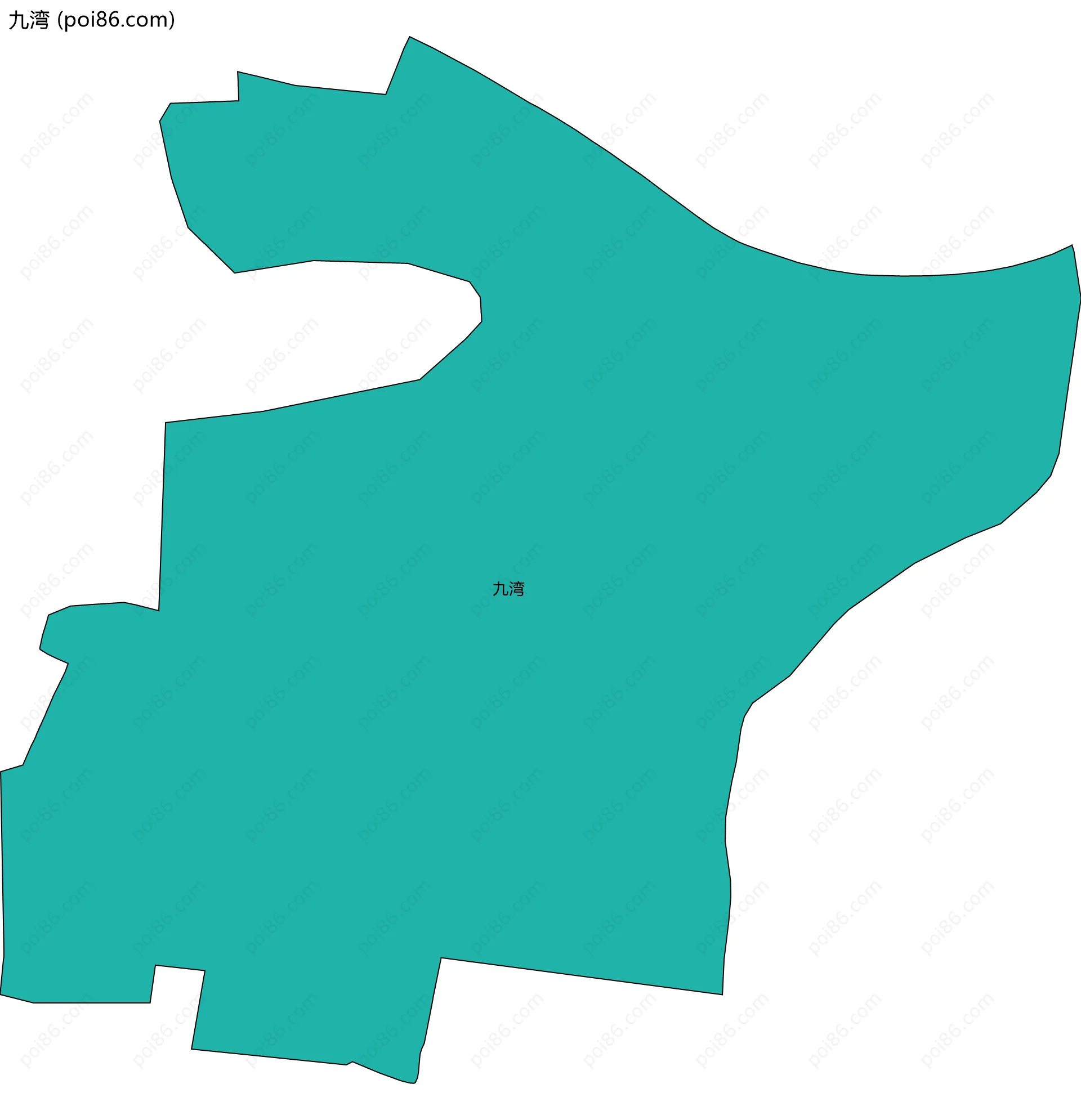 九湾边界地图