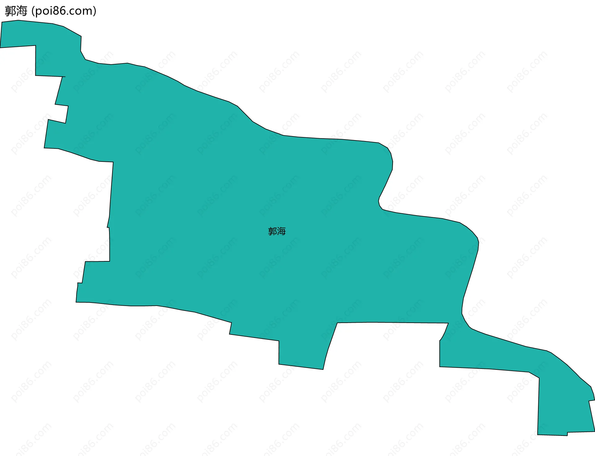 郭海边界地图