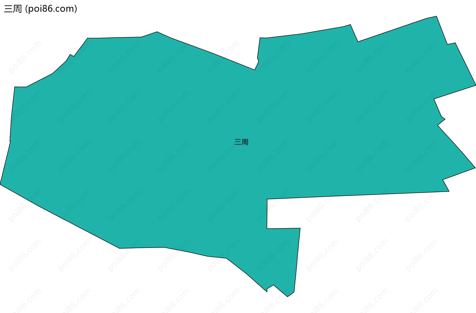三周边界地图