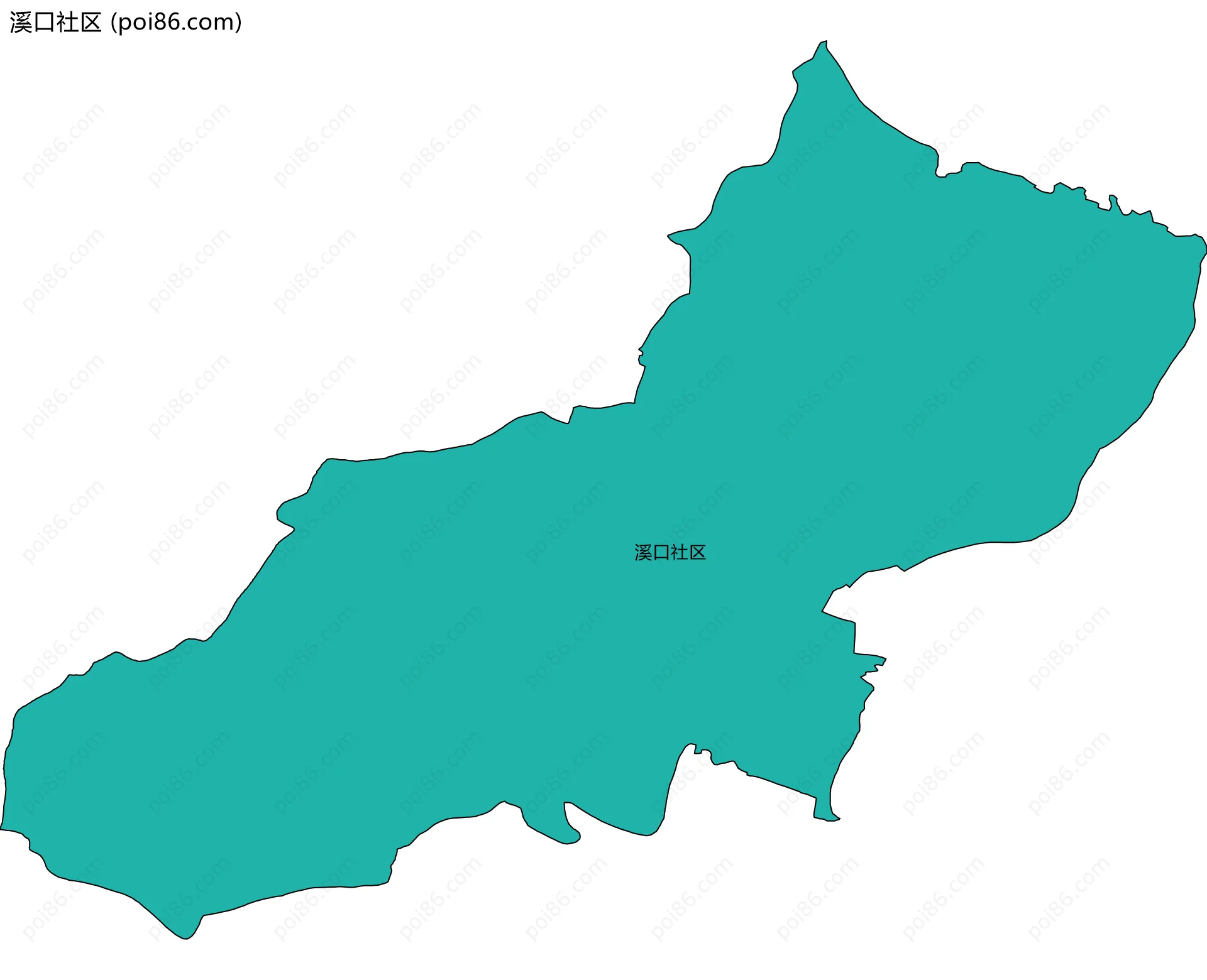 溪口社区边界地图