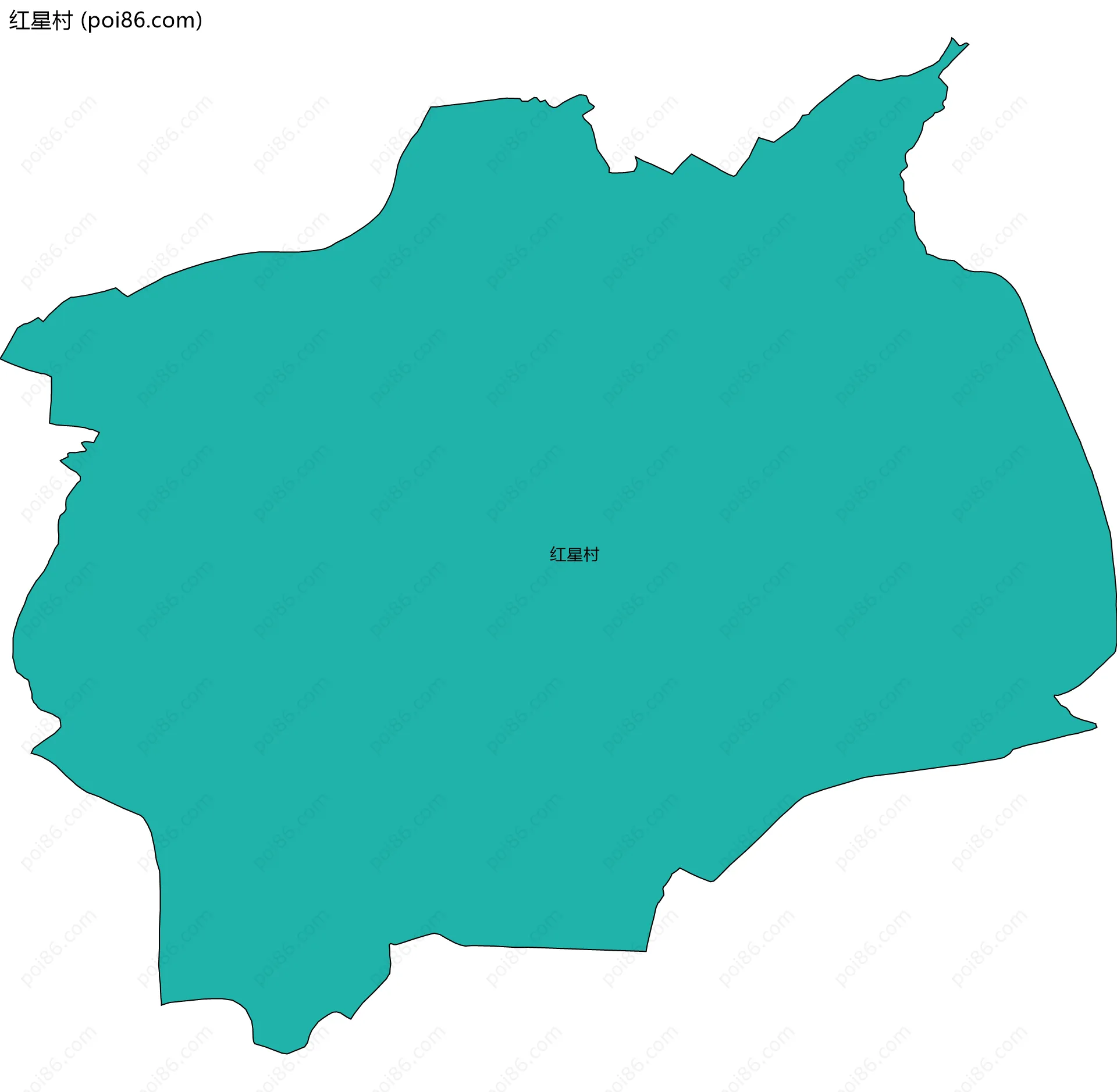 红星村边界地图