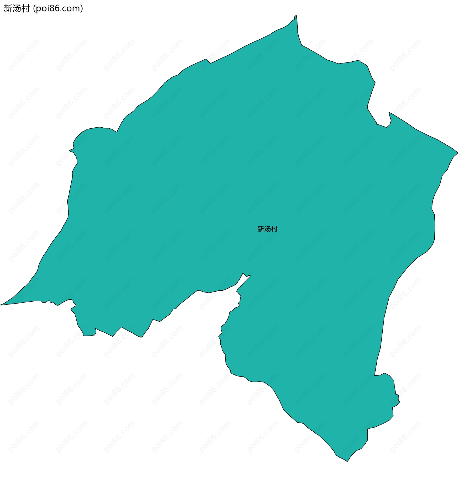 新汤村边界地图