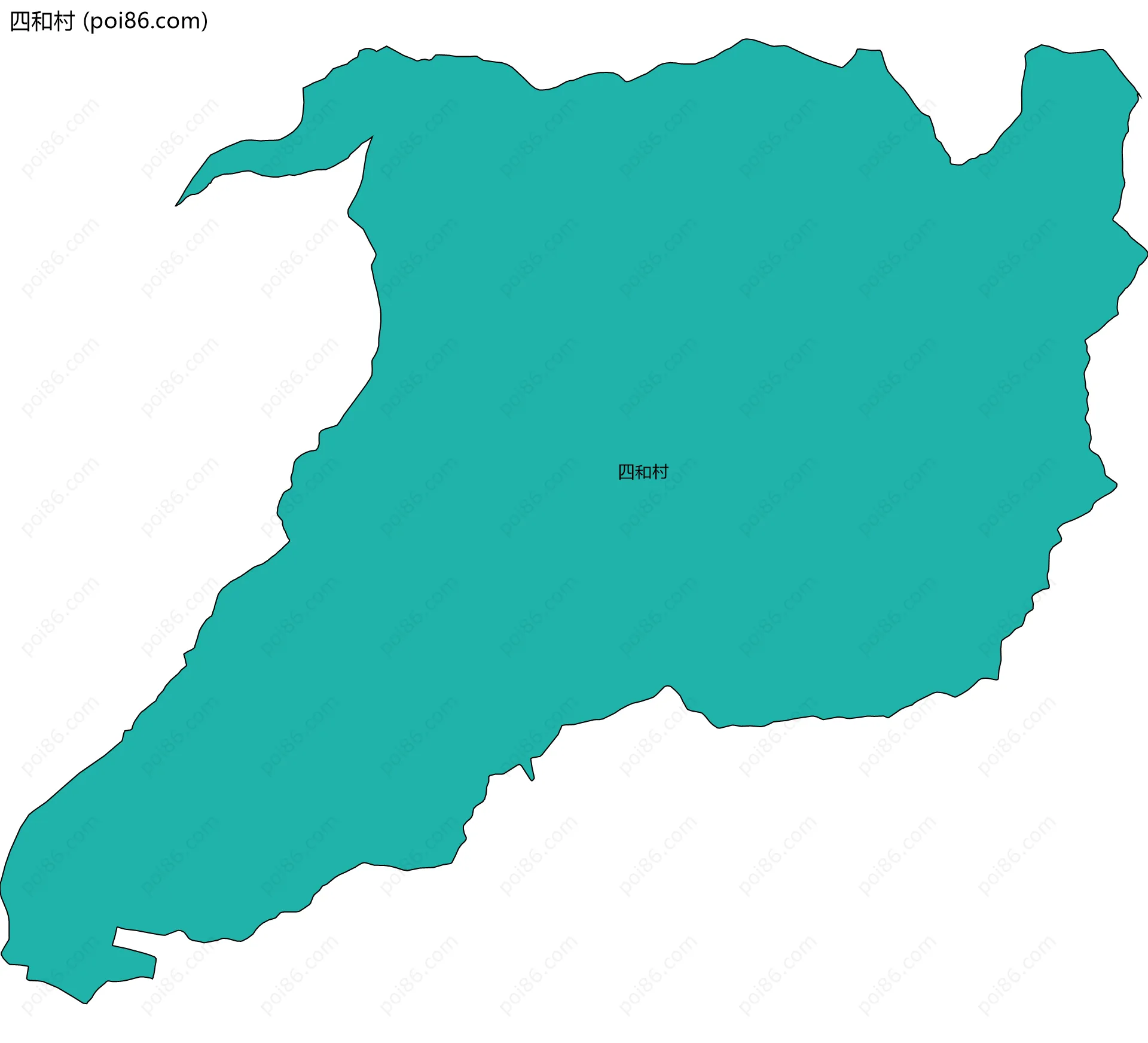 四和村边界地图