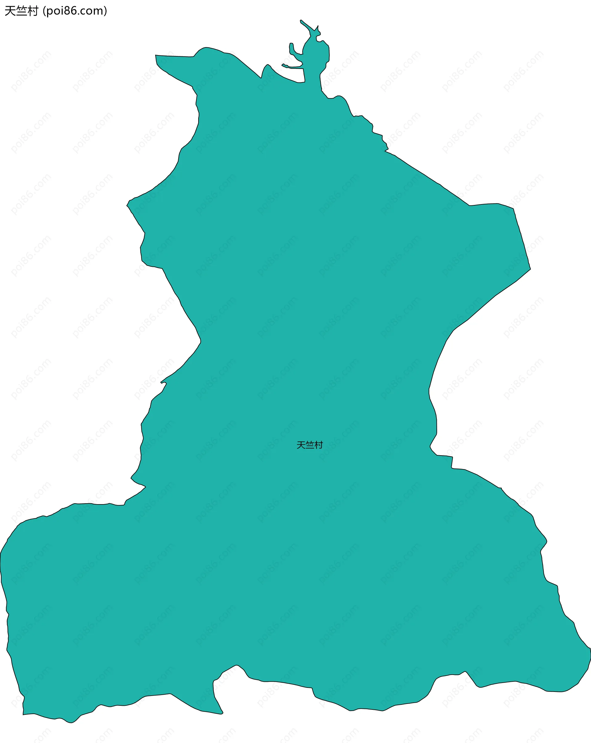 天竺村边界地图