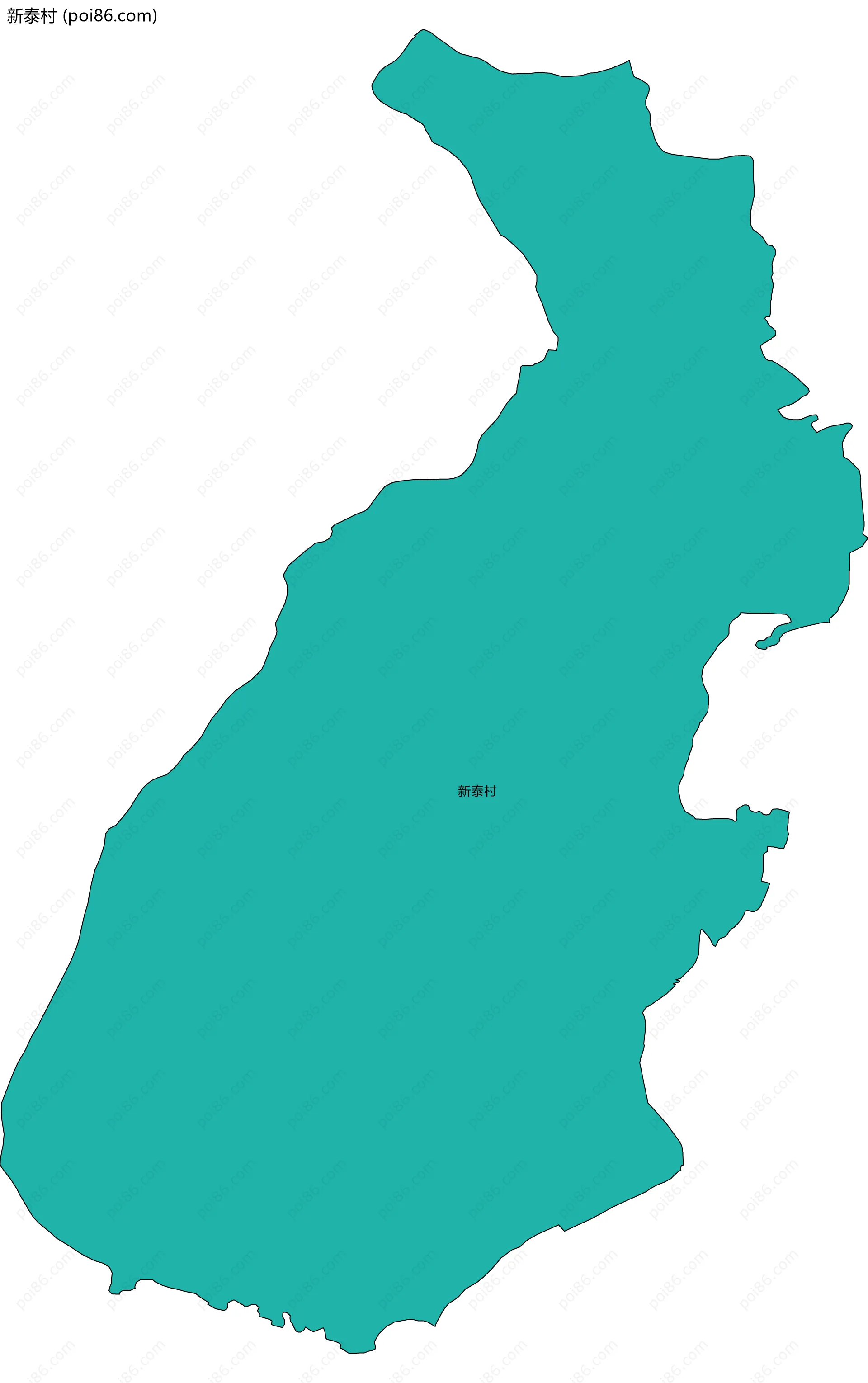 新泰村边界地图