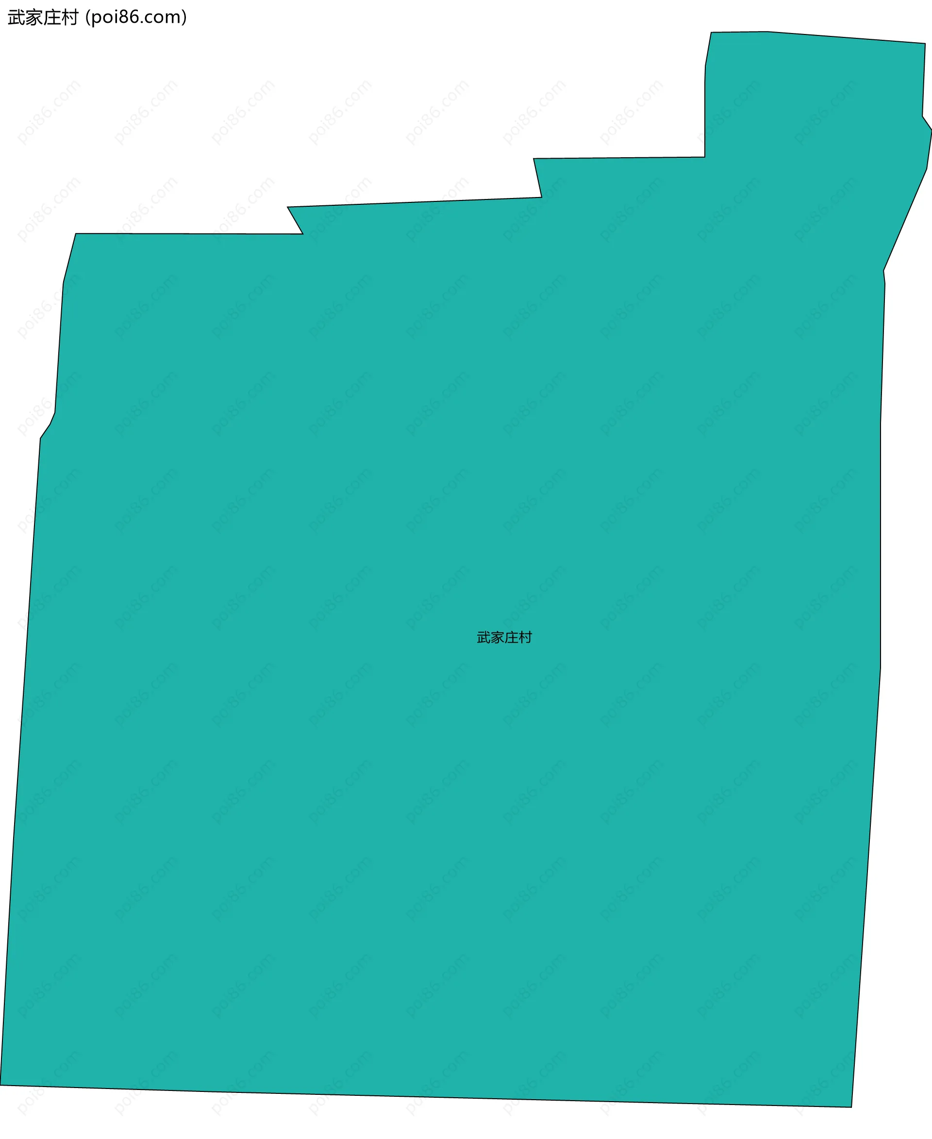 武家庄村边界地图