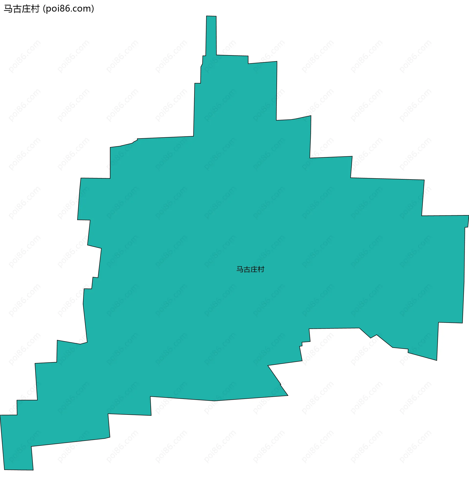 马古庄村边界地图