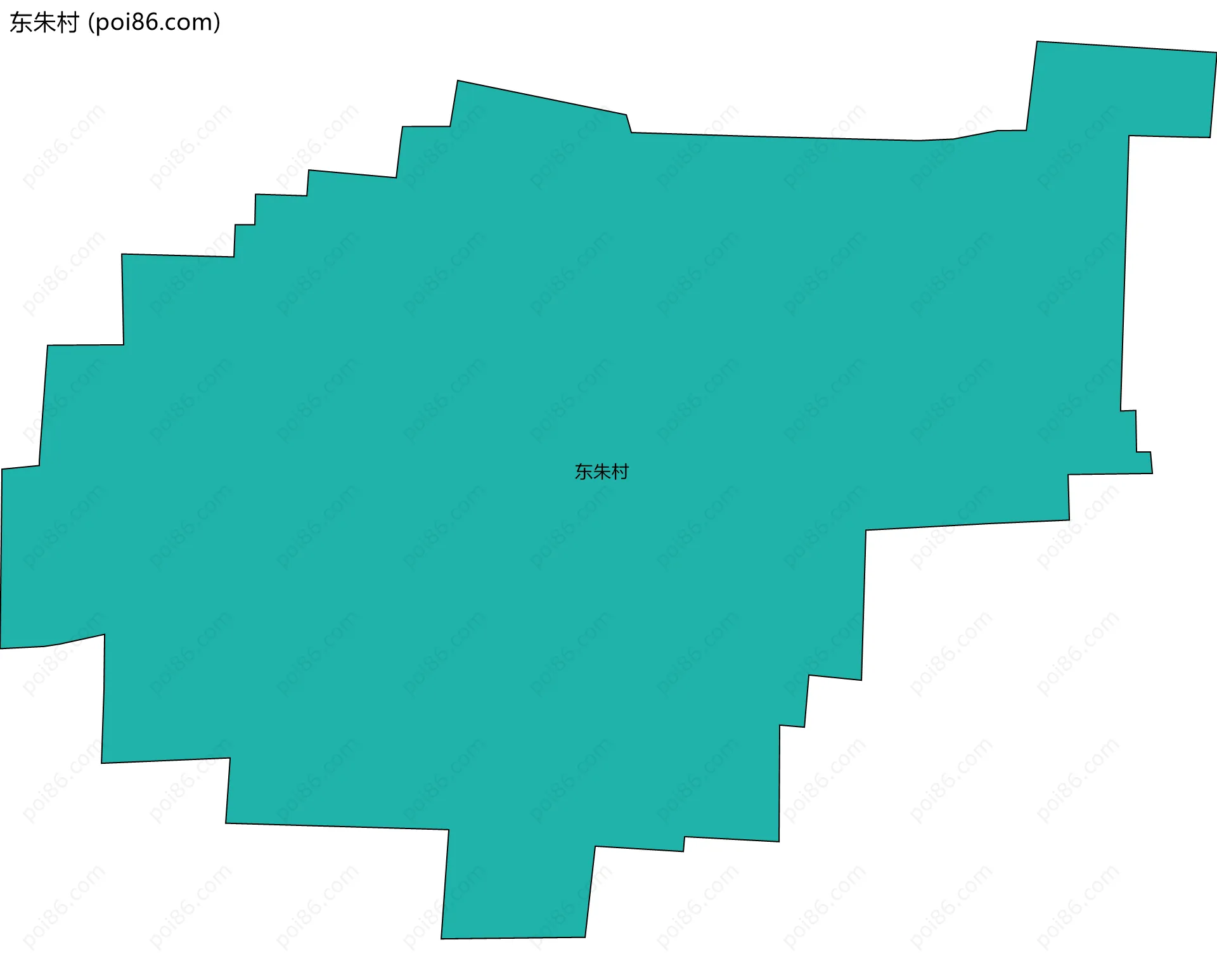东朱村边界地图