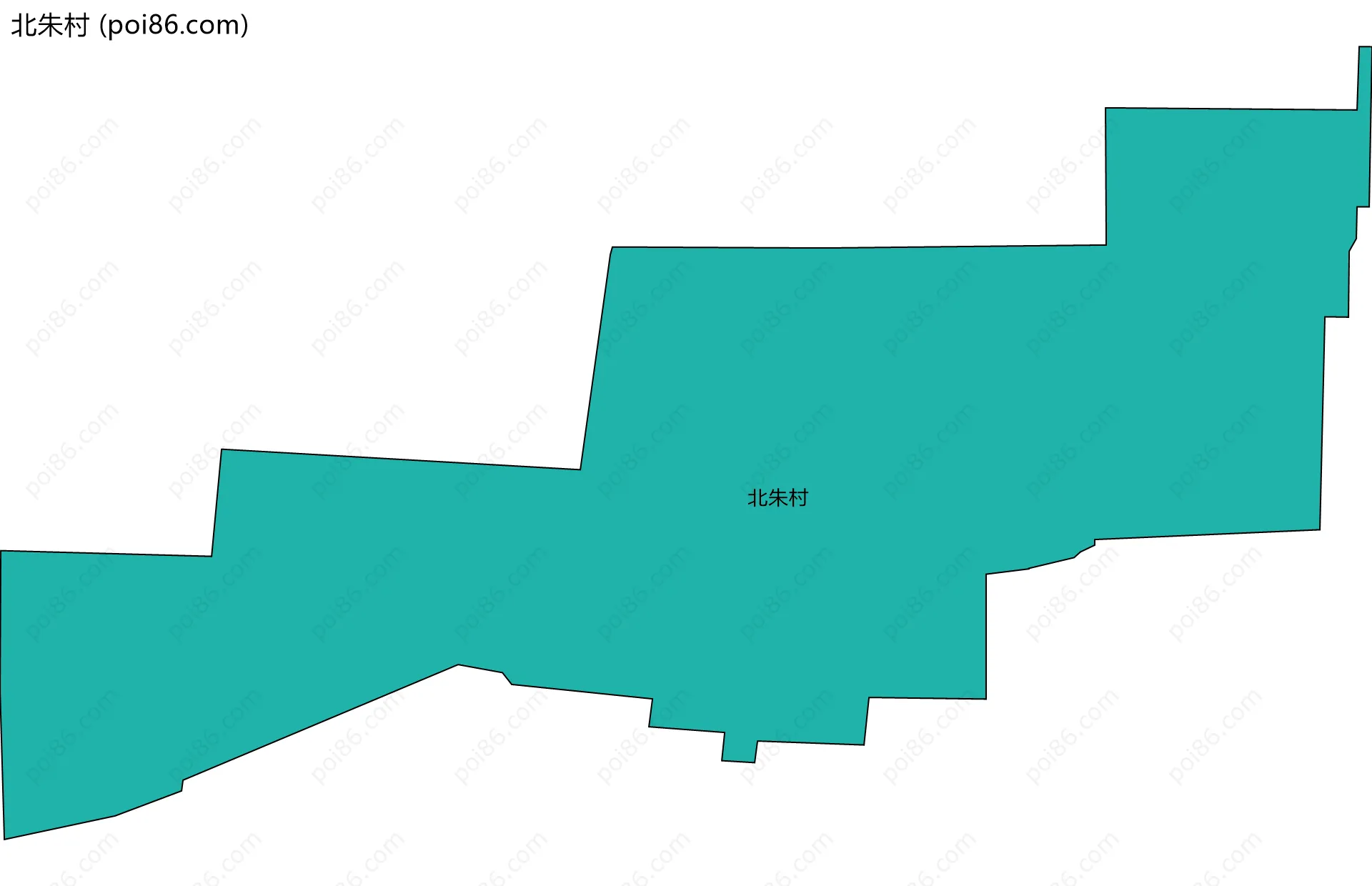 北朱村边界地图