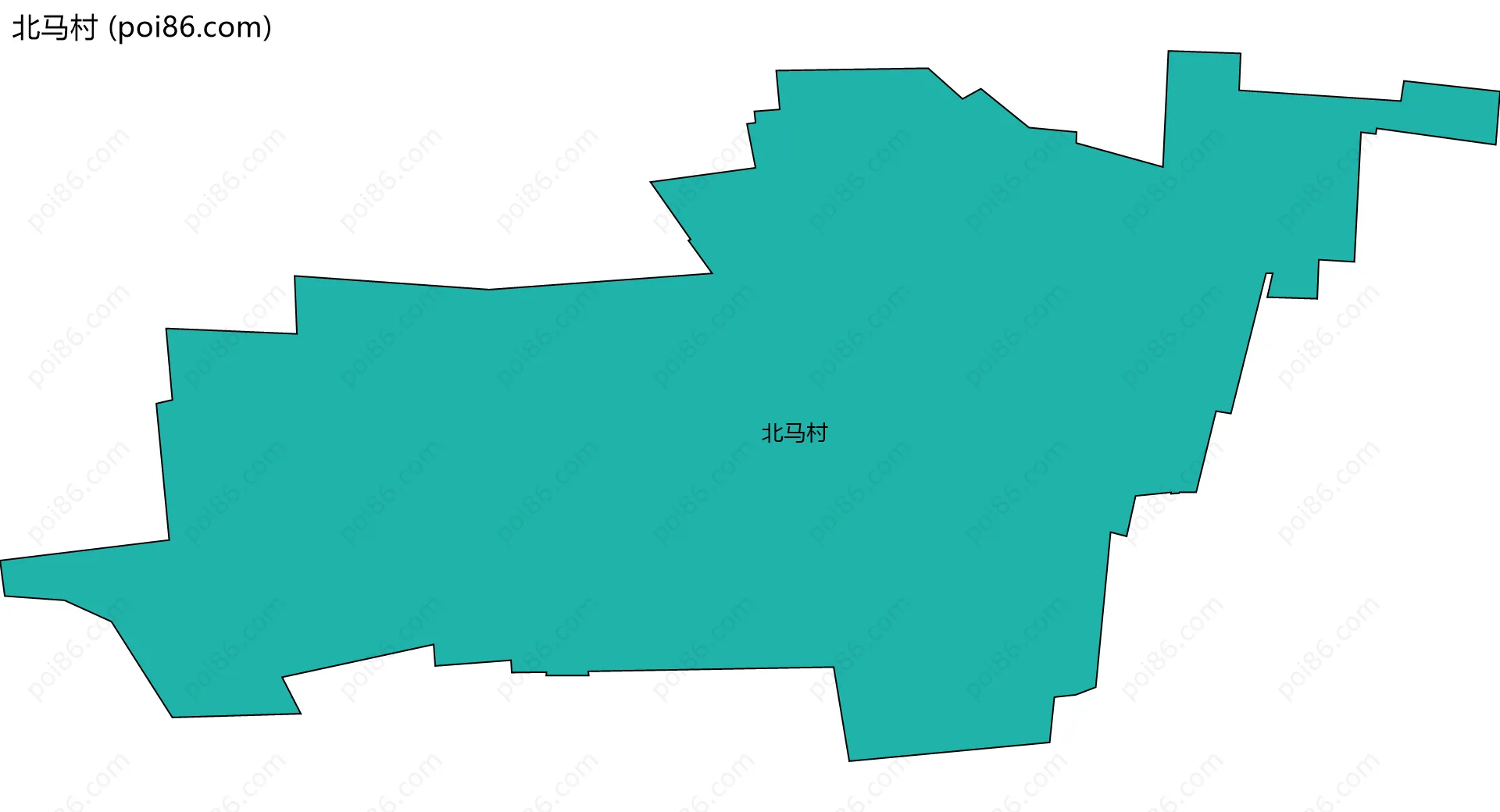 北马村边界地图