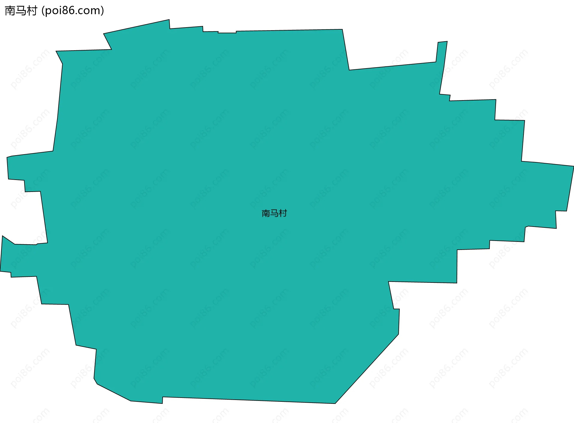 南马村边界地图