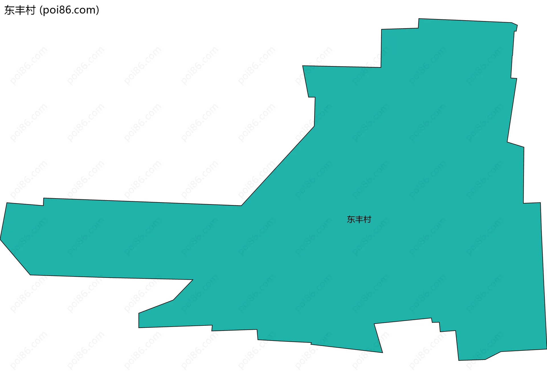 东丰村边界地图