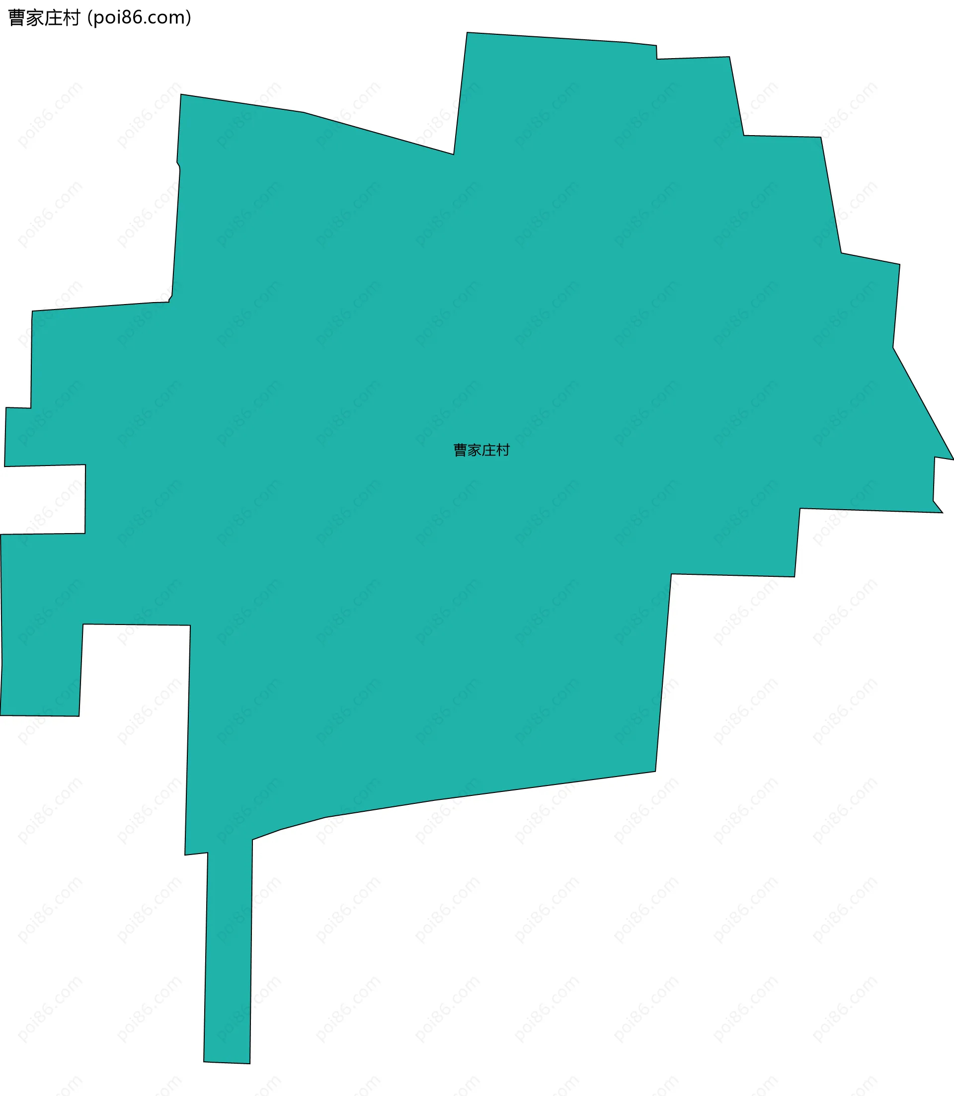 曹家庄村边界地图