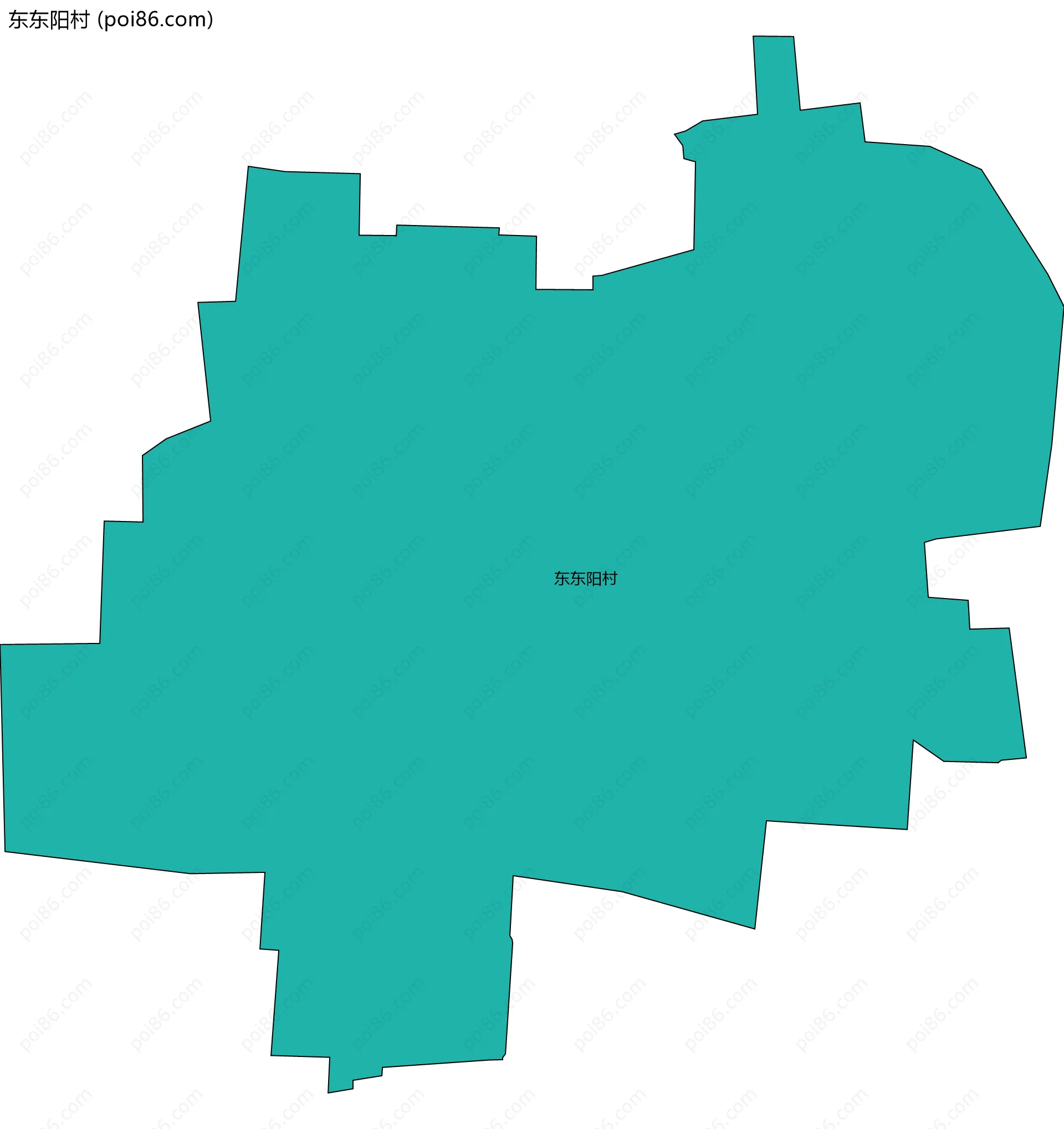 东东阳村边界地图
