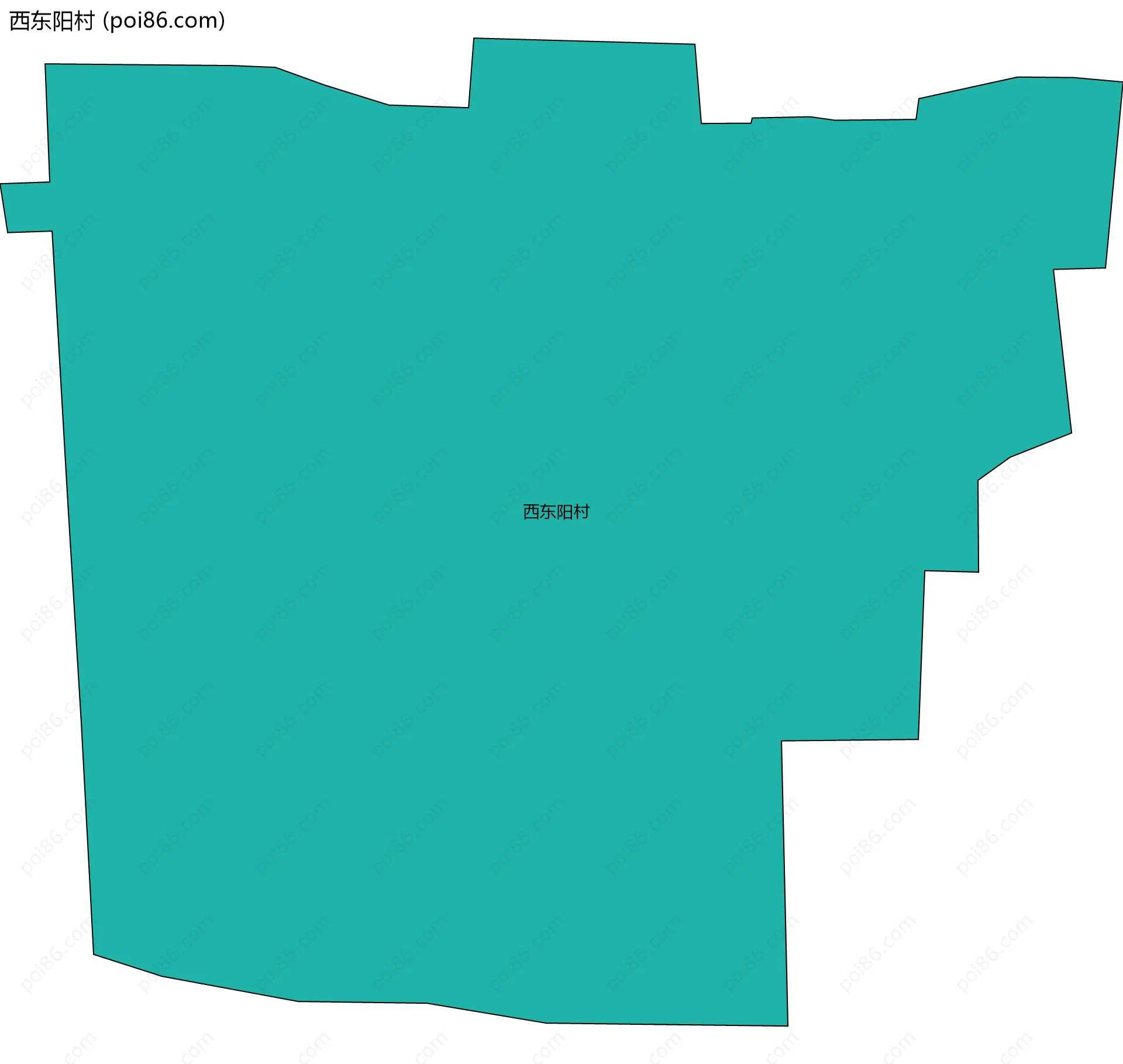 西东阳村边界地图