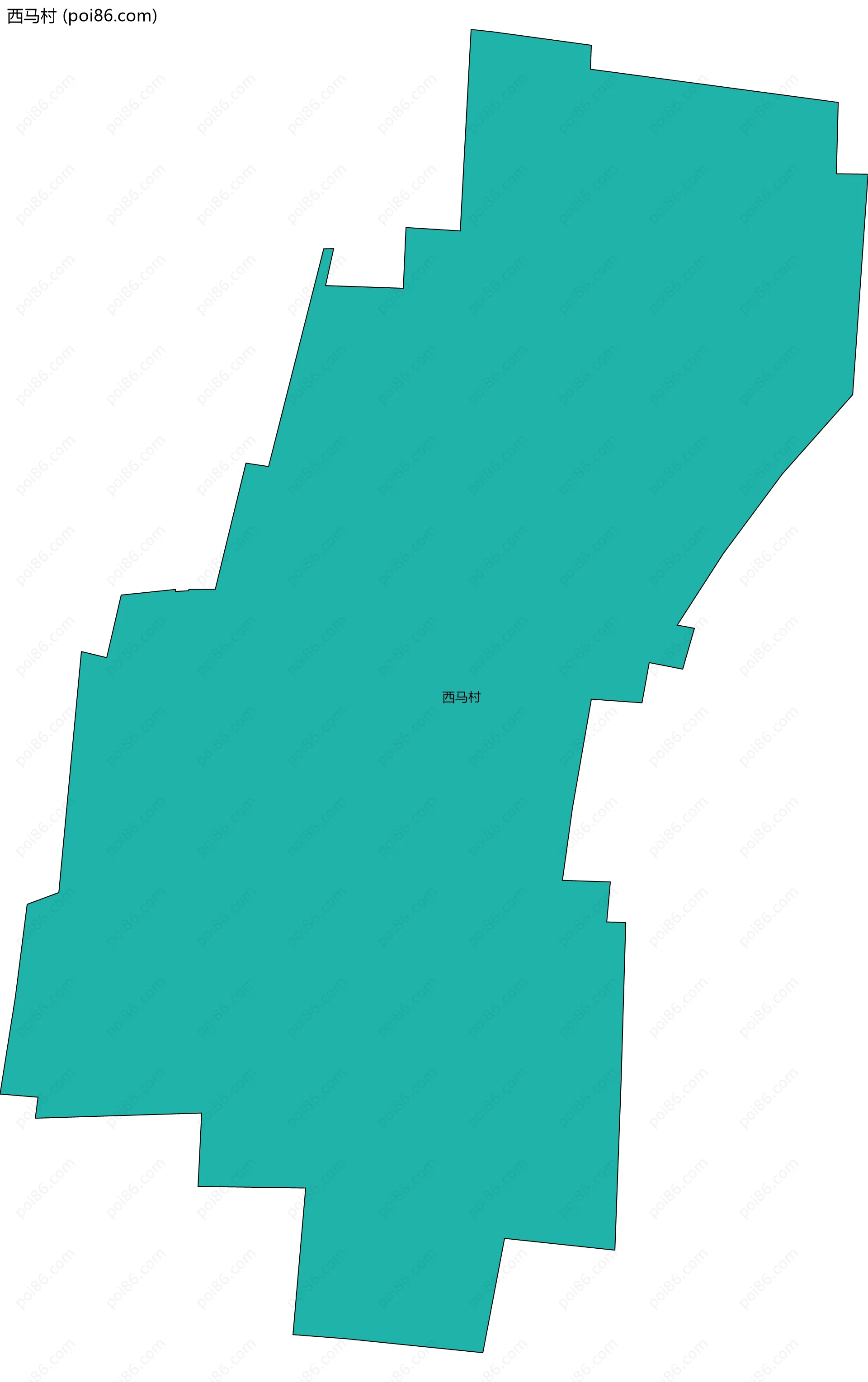 西马村边界地图