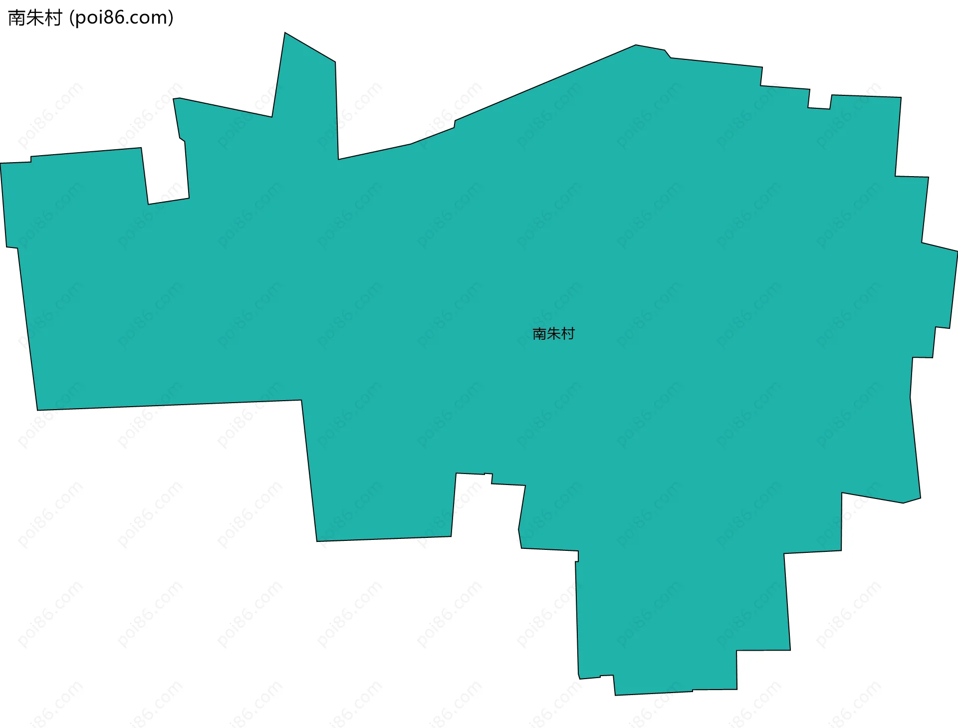 南朱村边界地图