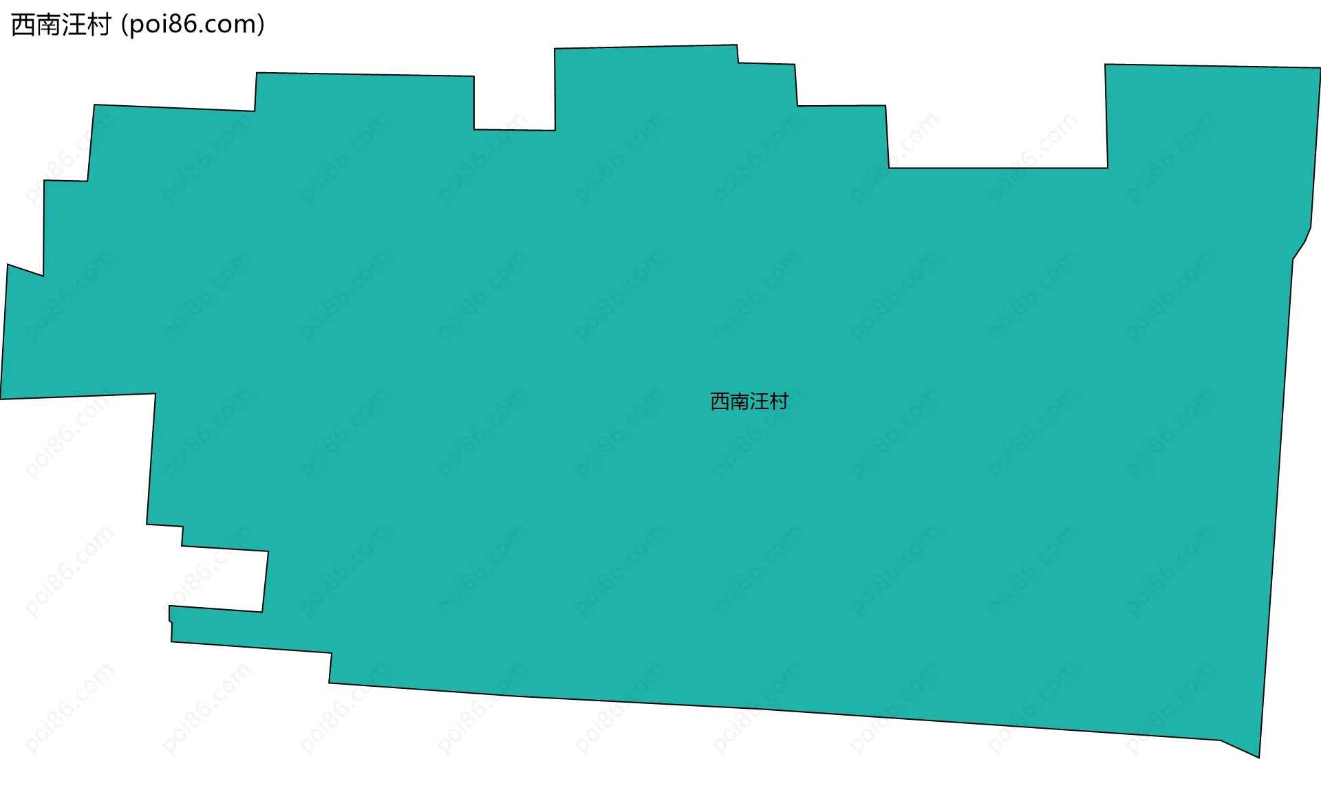西南汪村边界地图