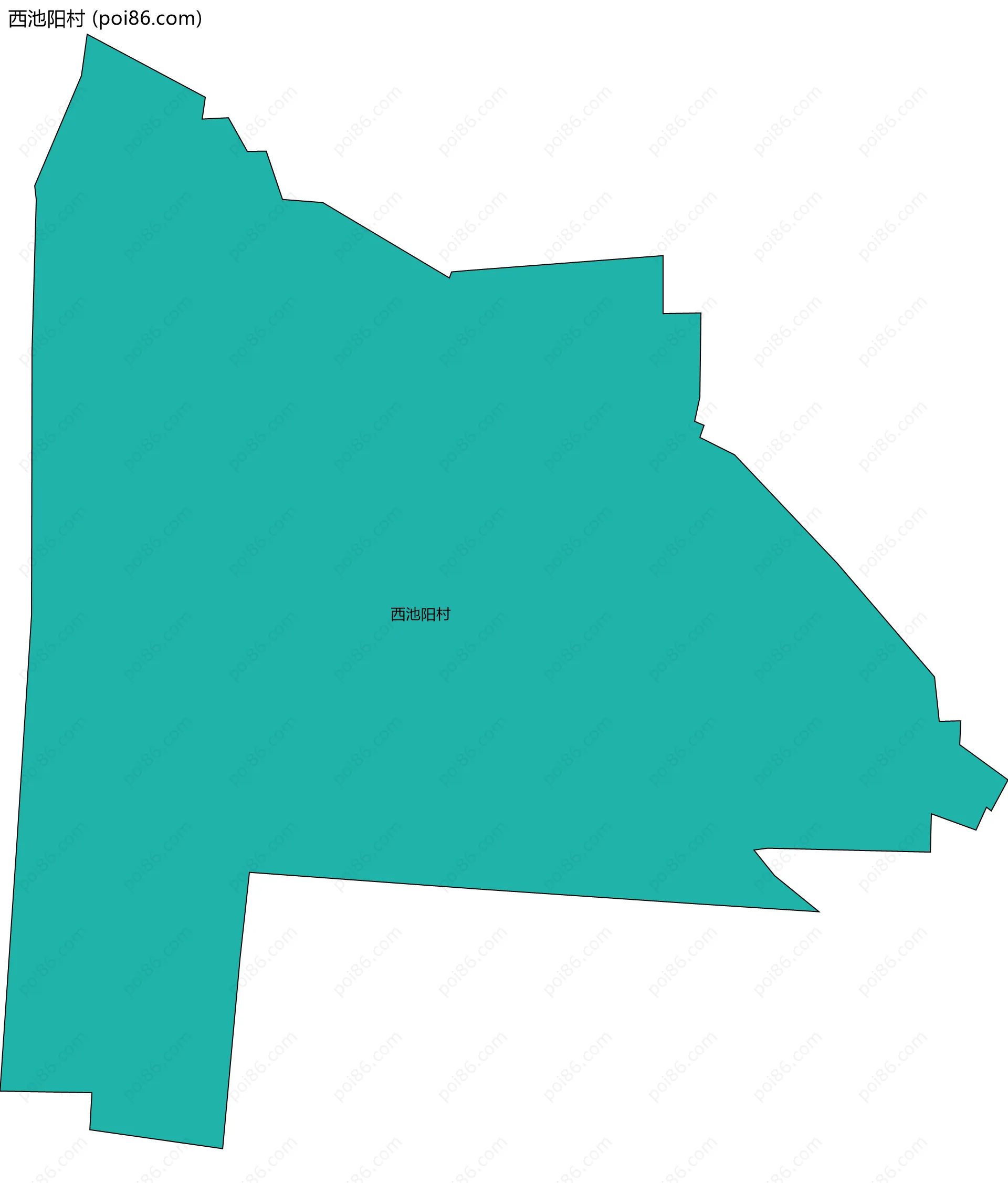 西池阳村边界地图