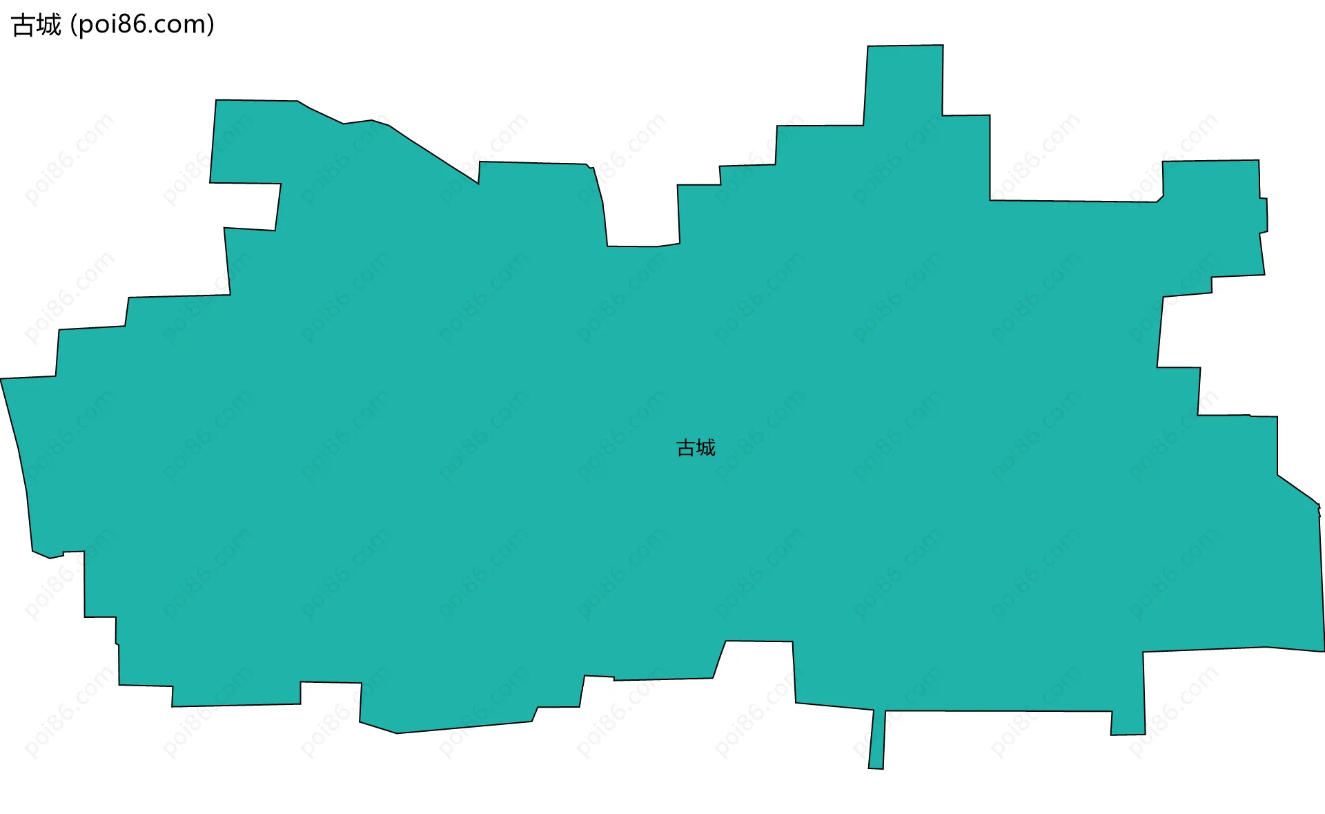 古城边界地图