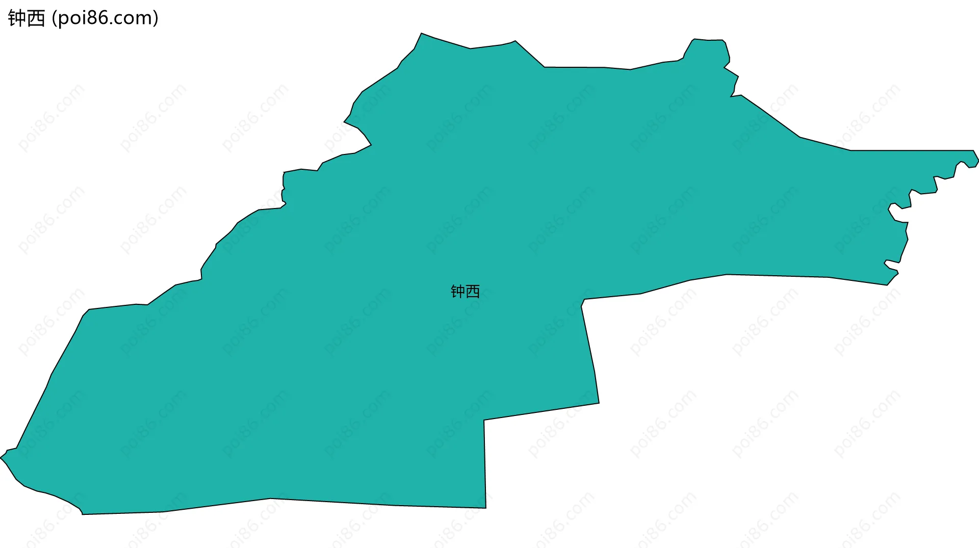 钟西边界地图