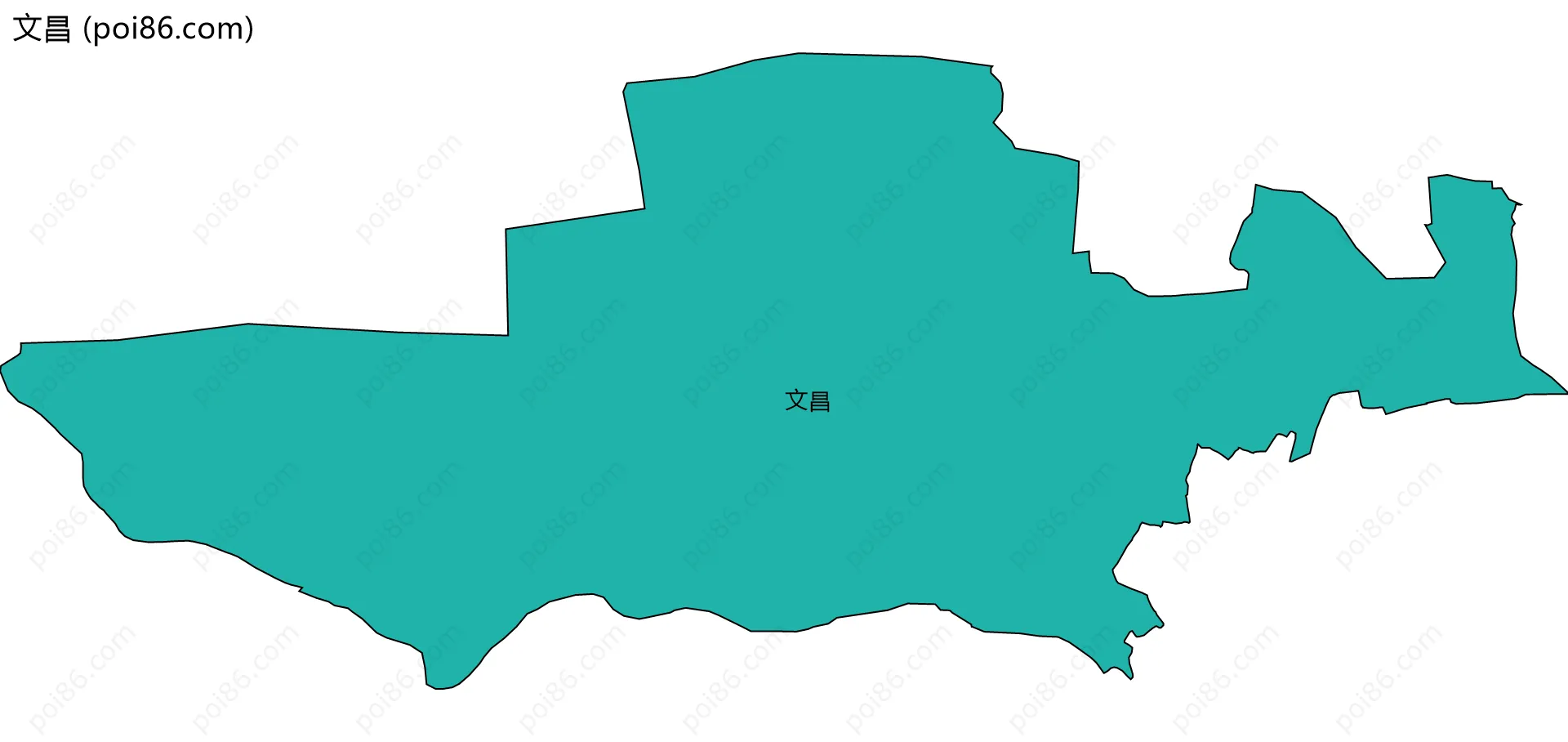 文昌边界地图