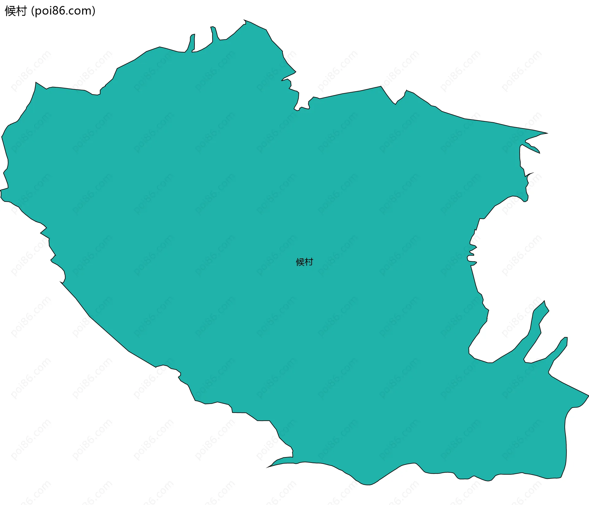 候村边界地图