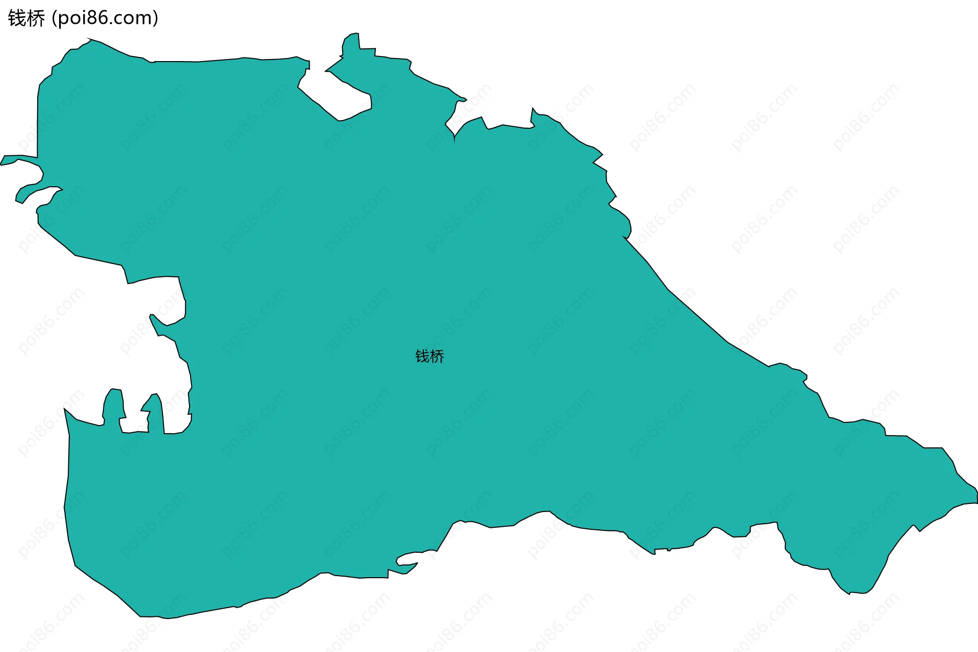 钱桥边界地图
