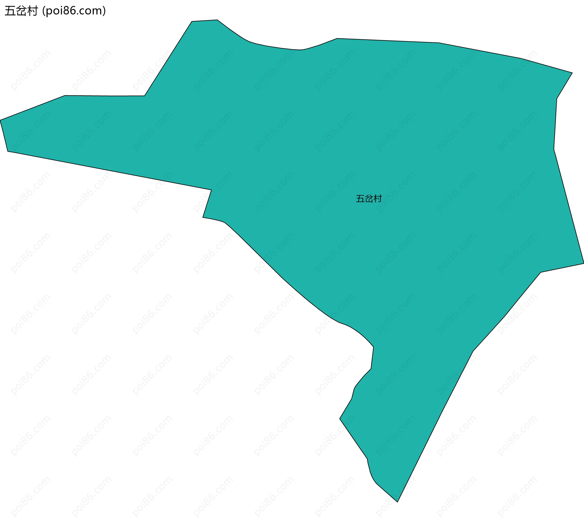 五岔村边界地图