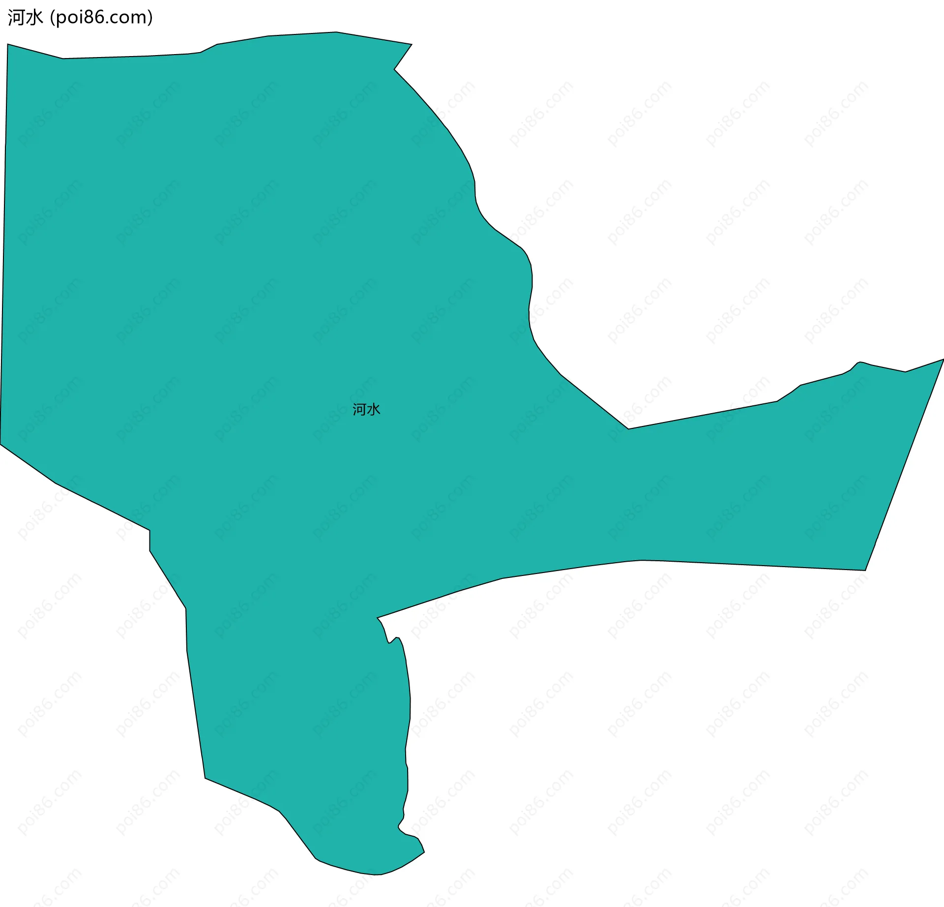 河水边界地图